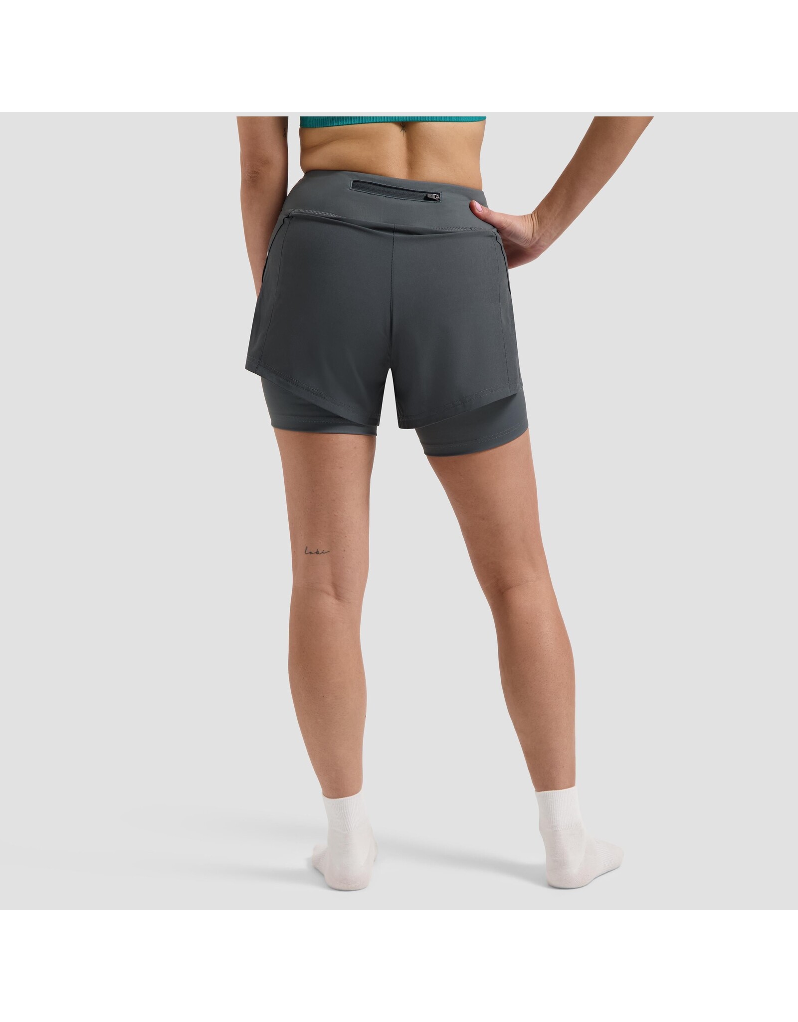 Rogelli Ds Running 2-in-1 Short Essential Grijs