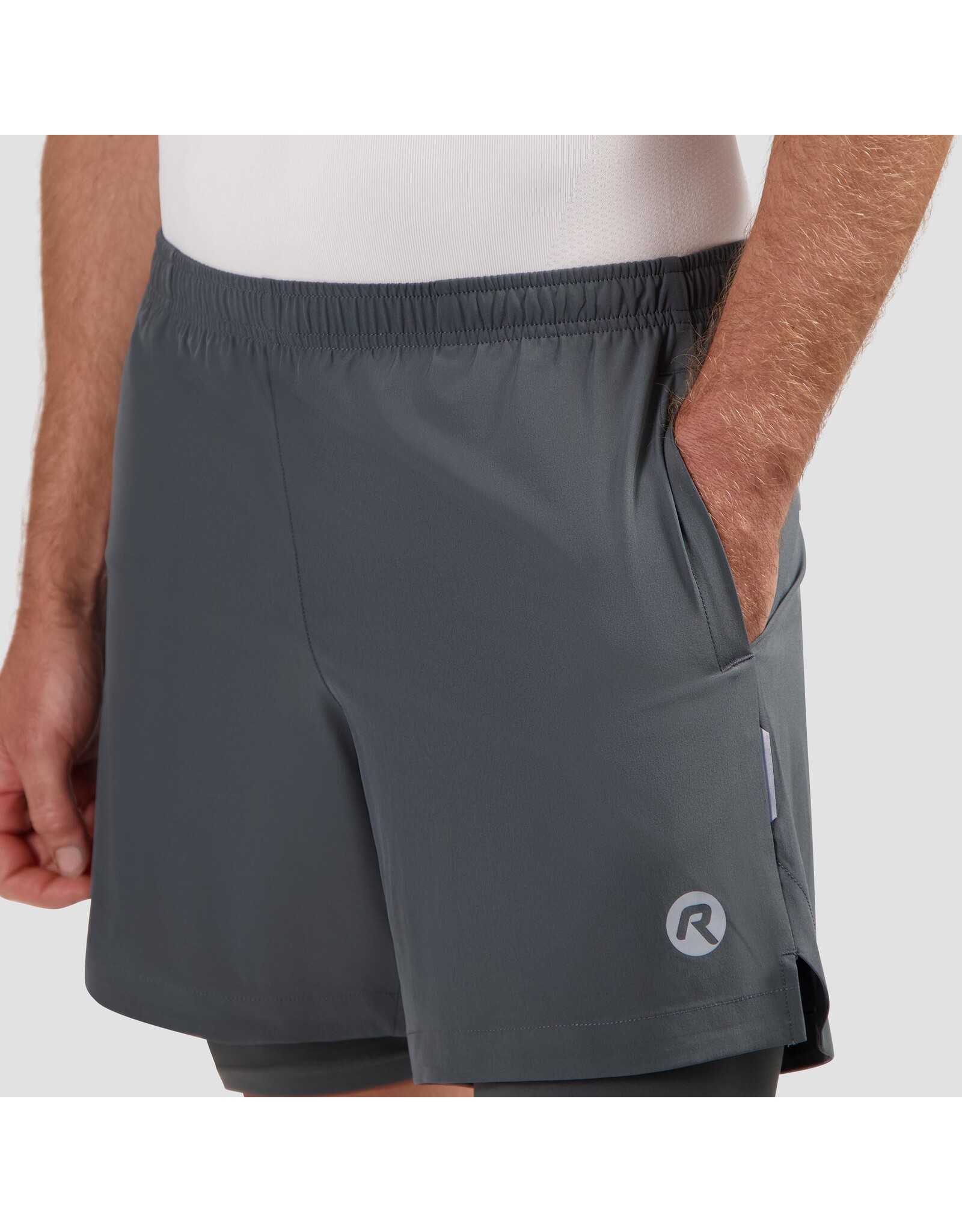 Rogelli Running 2-in-1 Short Essential Grijs
