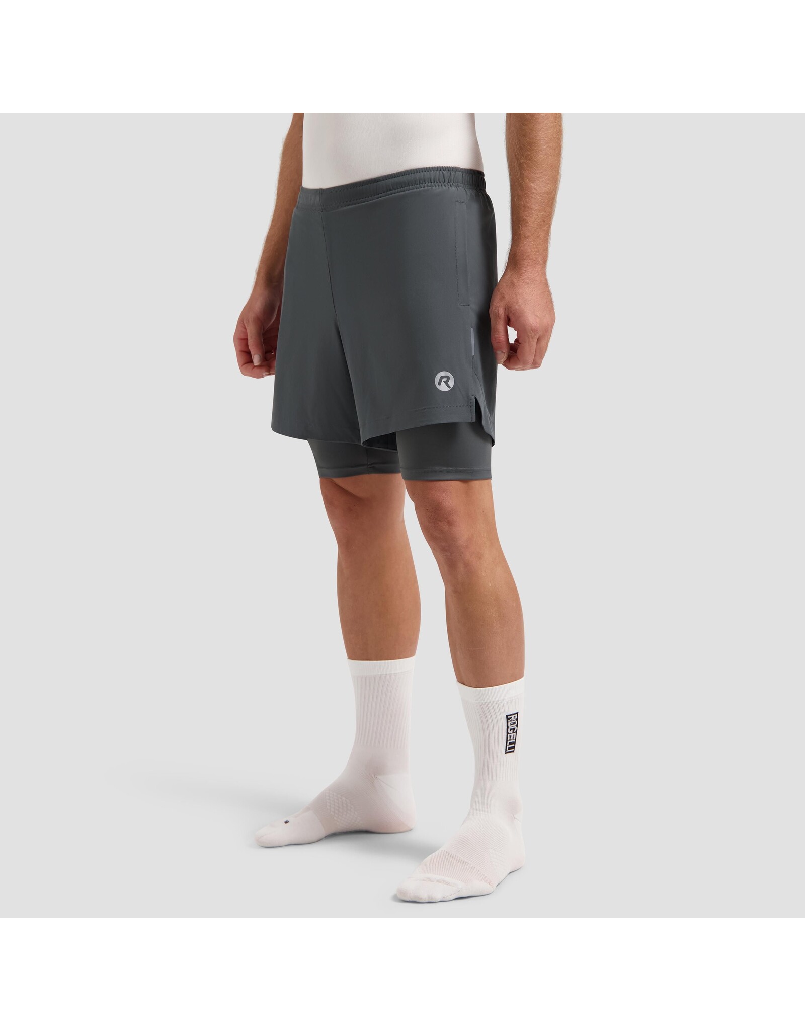 Rogelli Running 2-in-1 Short Essential Grijs