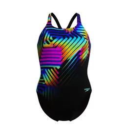Speedo ECO+ DIG PRINTED MEDALIST BLA/YEL