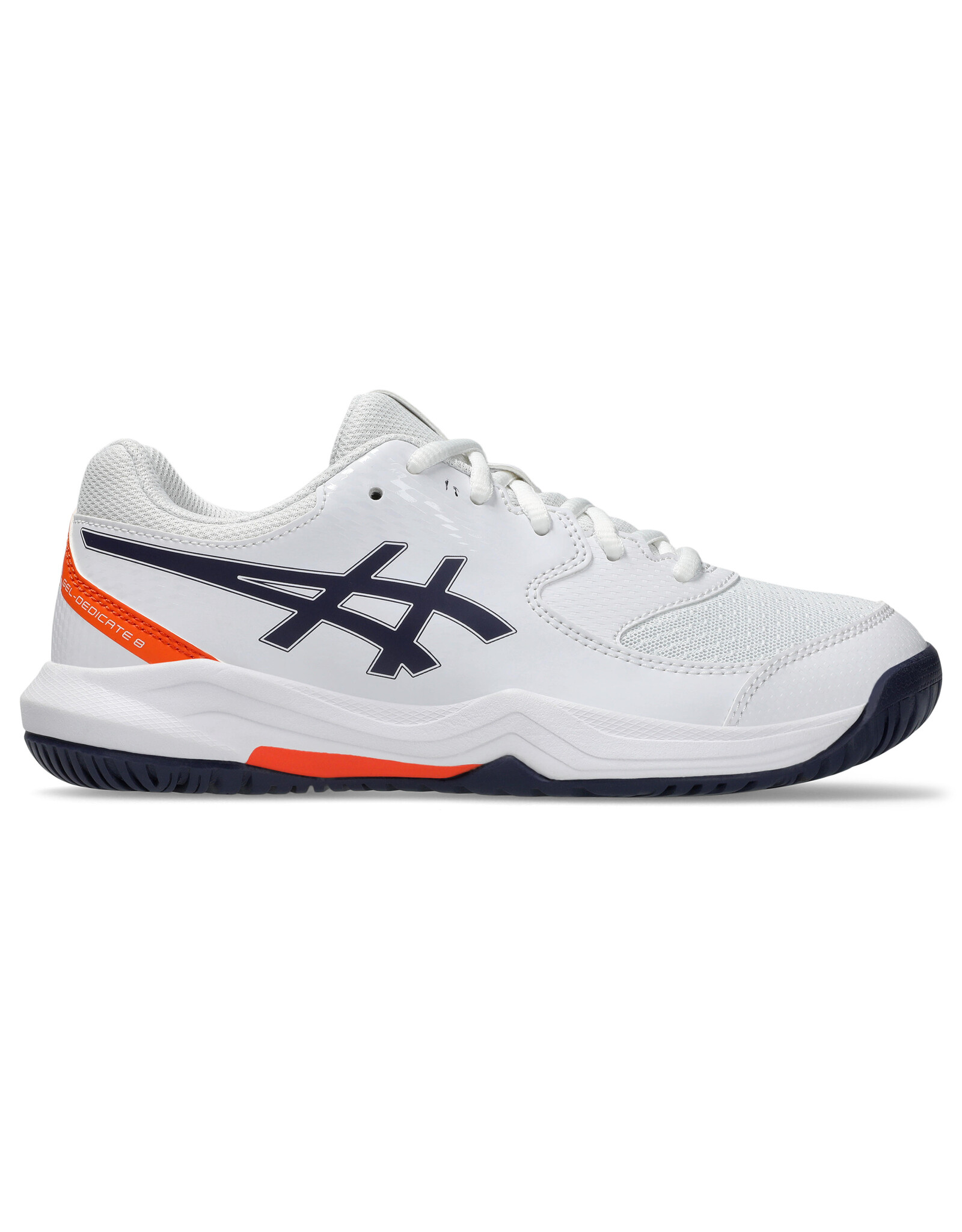 Asics GEL-DEDICATE 8 GS-Kinderen-WHITE/INDIGO FOG