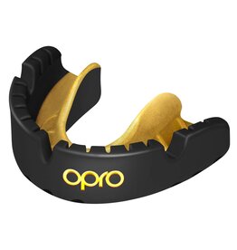 Gold Ultra Fit Mouthguard Braces-Black-Gold