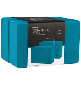 Avento Yoga Blok Set van 2 • Foam • Blauw