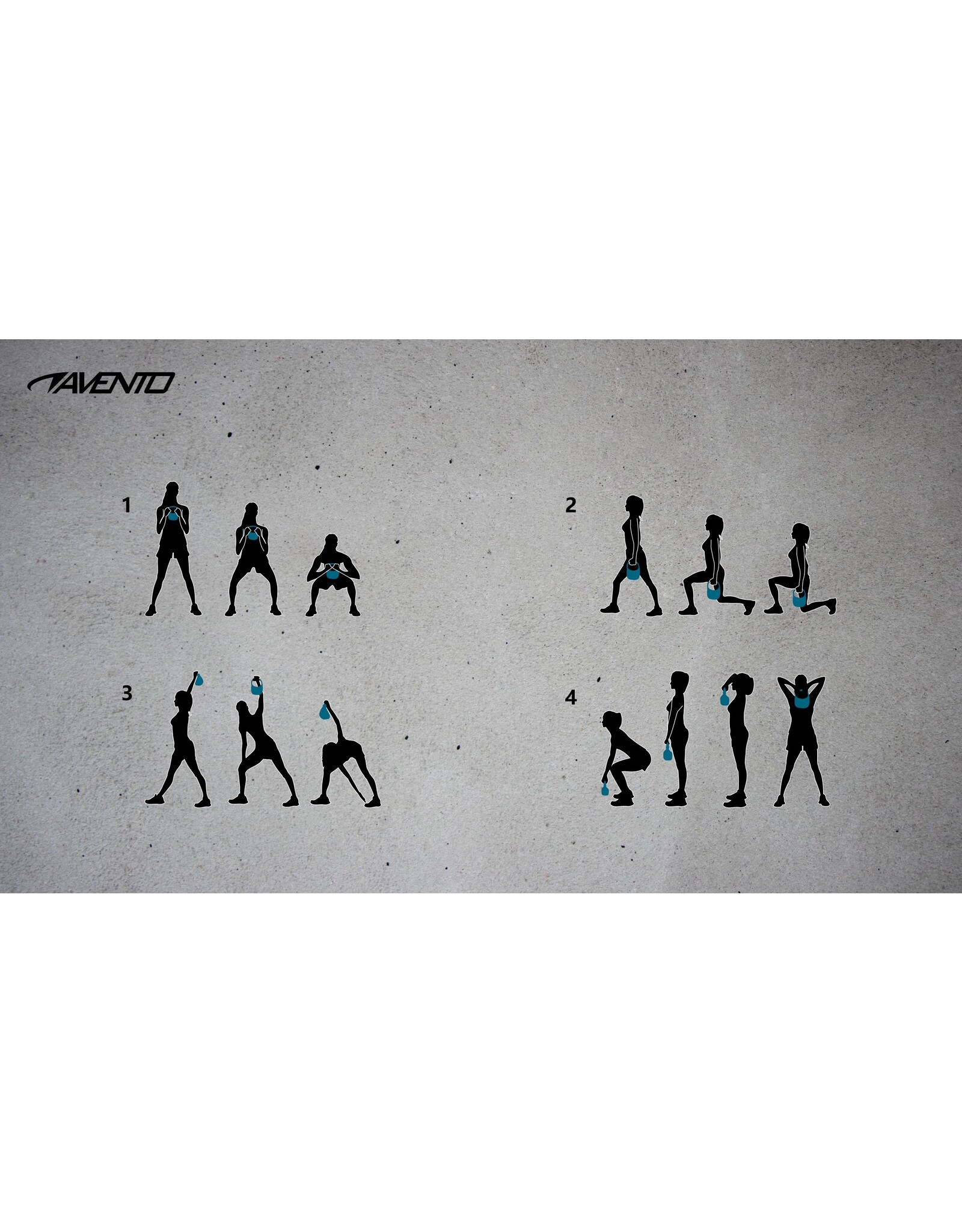 Avento Kettlebell Gietijzer • 12 Kg •