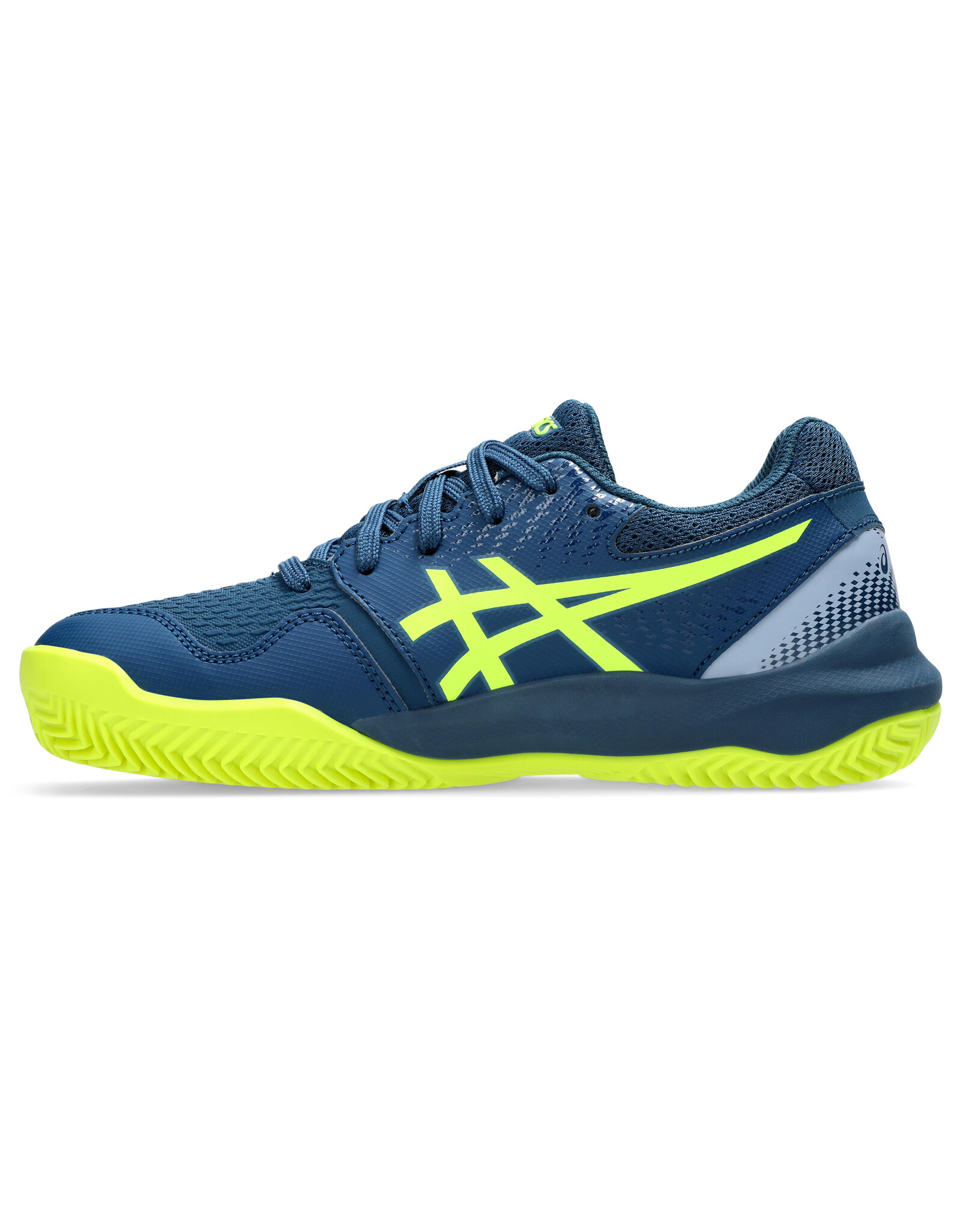 Asics GEL-RESOLUTION 9 GS CLAY-Kinderen-MAKO BLUE/SAFETY YELLOW