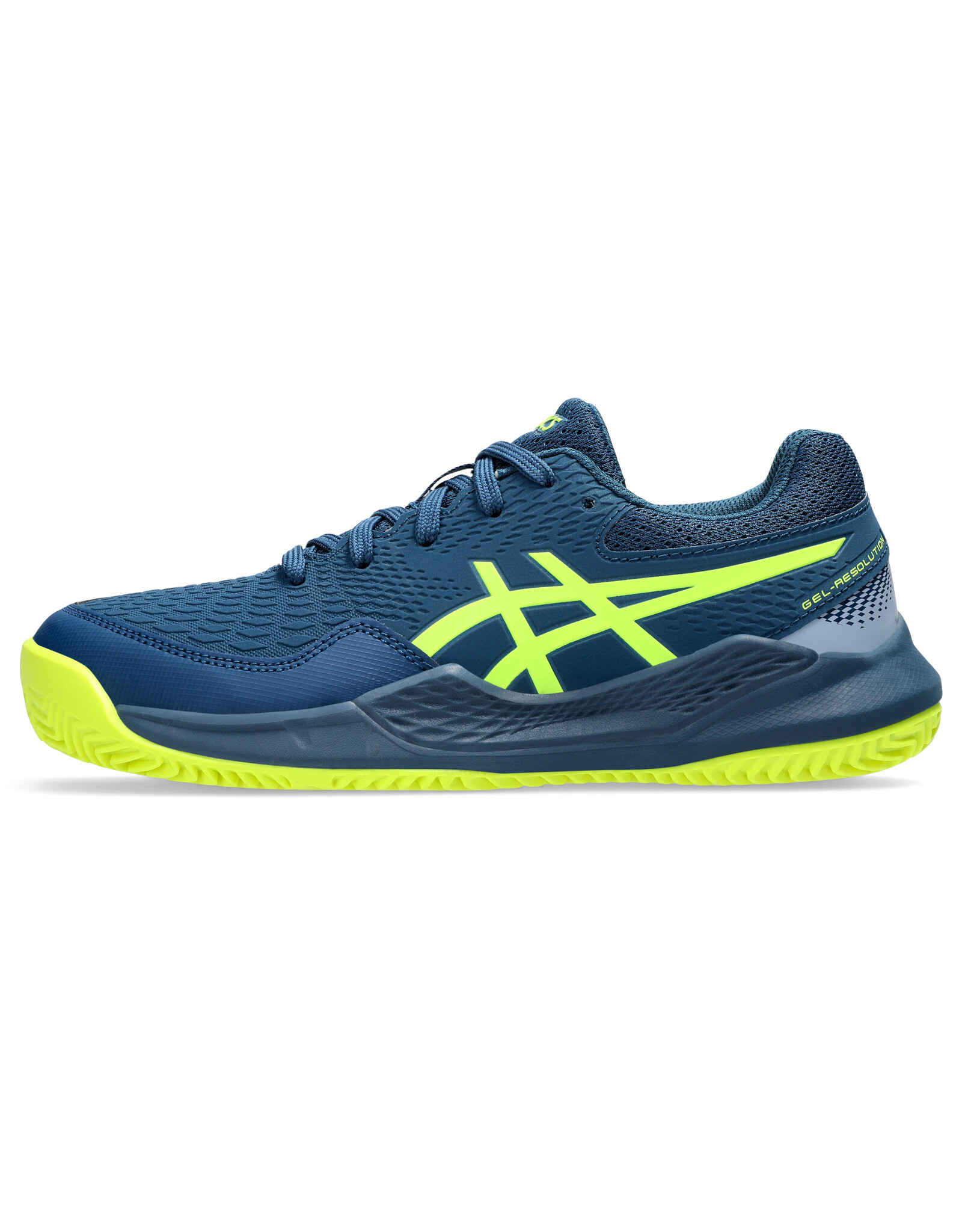Asics GEL-RESOLUTION 9 GS CLAY-Kinderen-MAKO BLUE/SAFETY YELLOW
