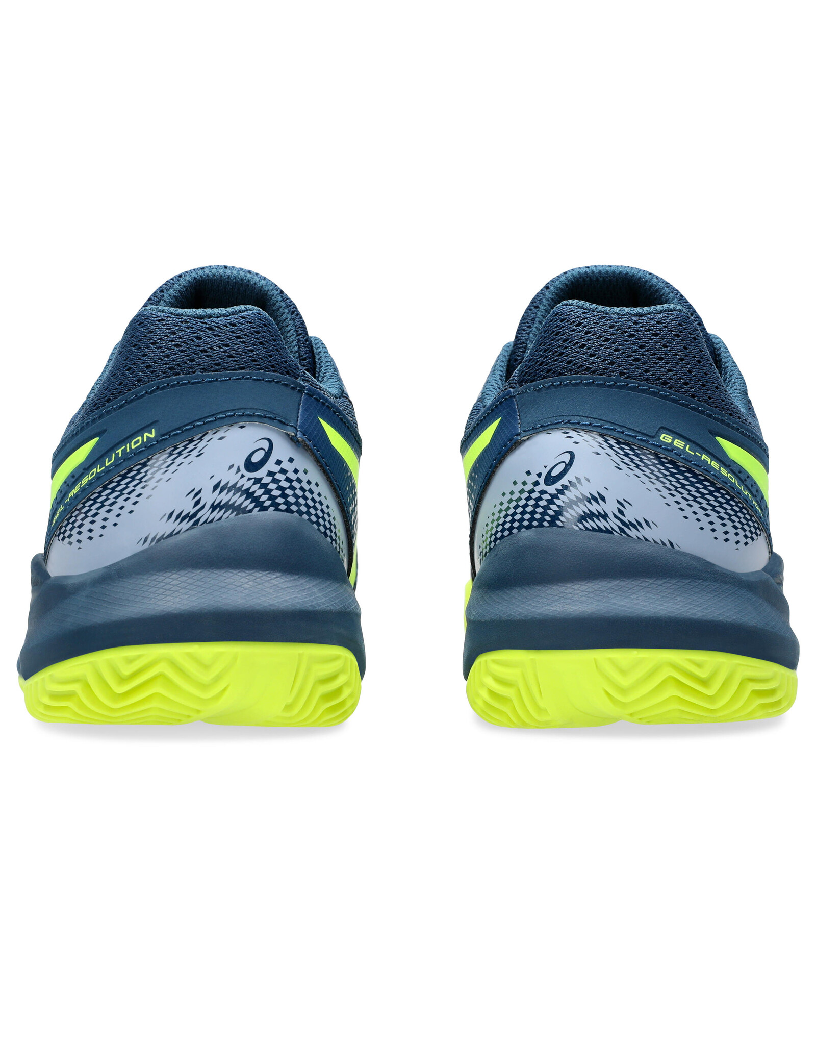Asics GEL-RESOLUTION 9 GS CLAY-Kinderen-MAKO BLUE/SAFETY YELLOW