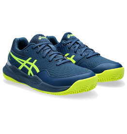 Asics GEL-RESOLUTION 9 GS CLAY-Kinderen-MAKO BLUE/SAFETY YELLOW