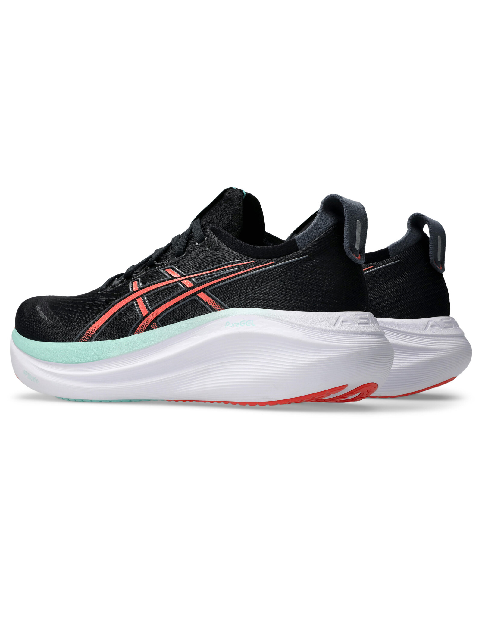 Asics GEL-NIMBUS 27-Heren-BLACK/CORAL REEF