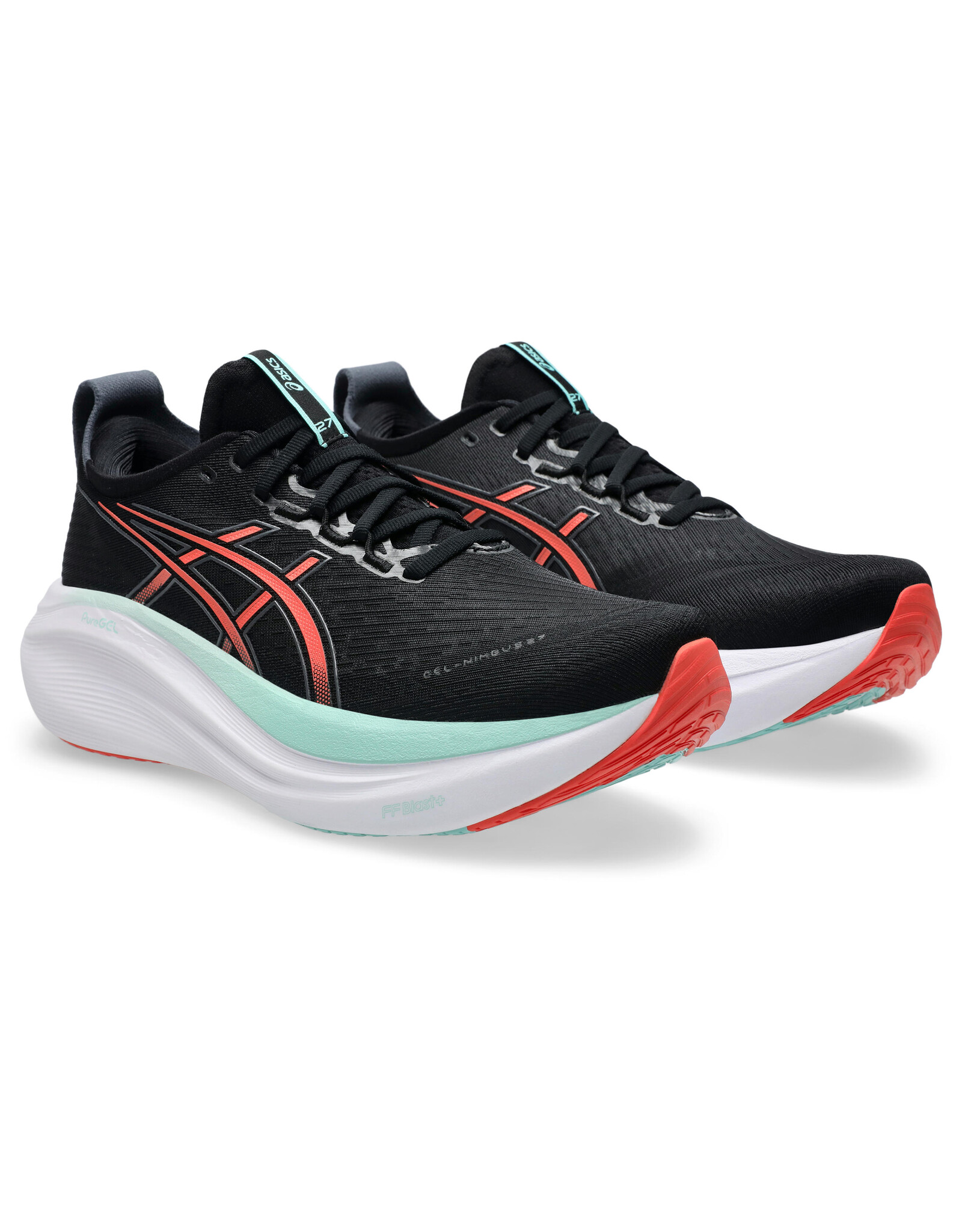 Asics GEL-NIMBUS 27-Heren-BLACK/CORAL REEF