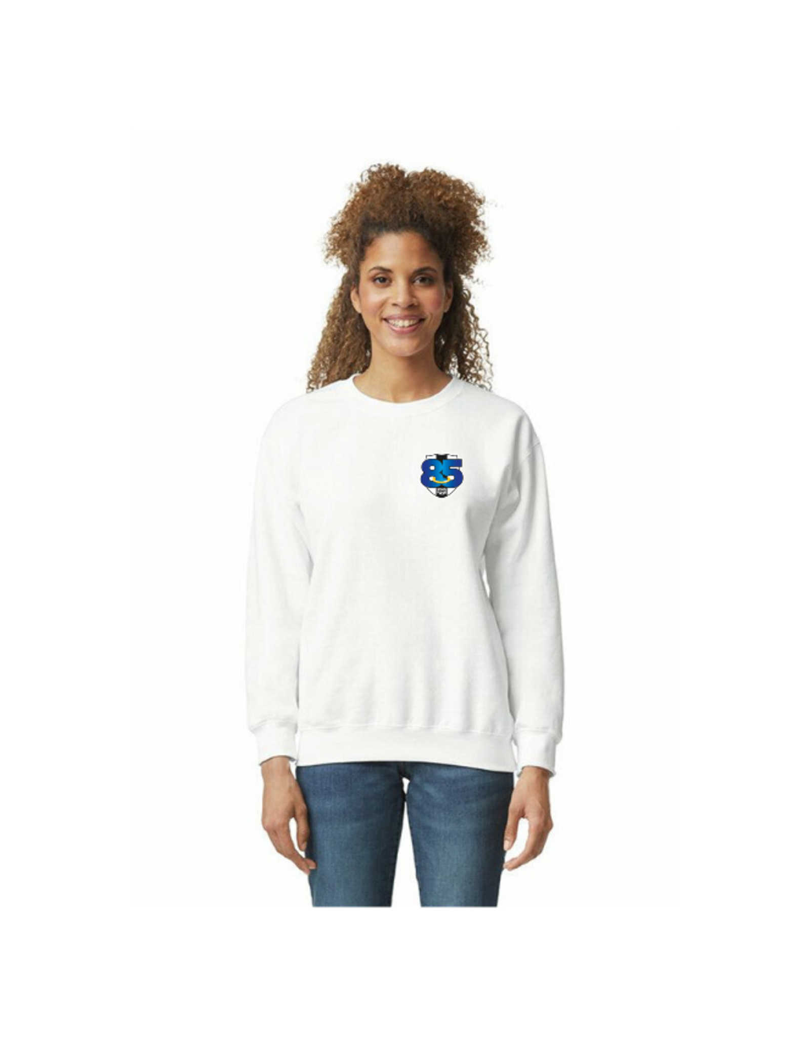 Gildan RP85 JAAR JUBILEUM SWEATER VOLWASSEN WIT