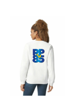 Gildan RP85 JAAR JUBILEUM SWEATER VOLWASSEN WIT