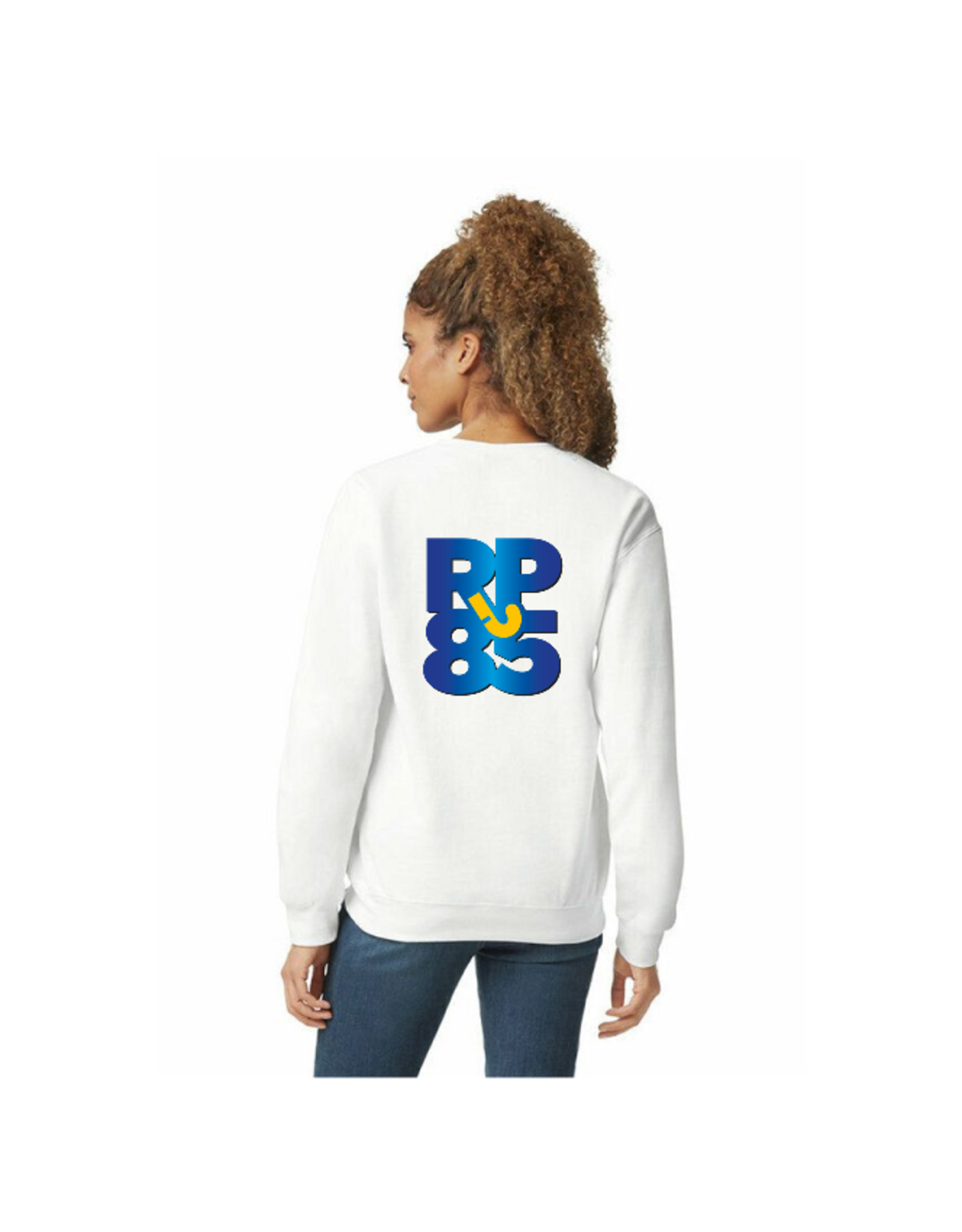 Gildan RP85 JAAR JUBILEUM SWEATER VOLWASSEN WIT