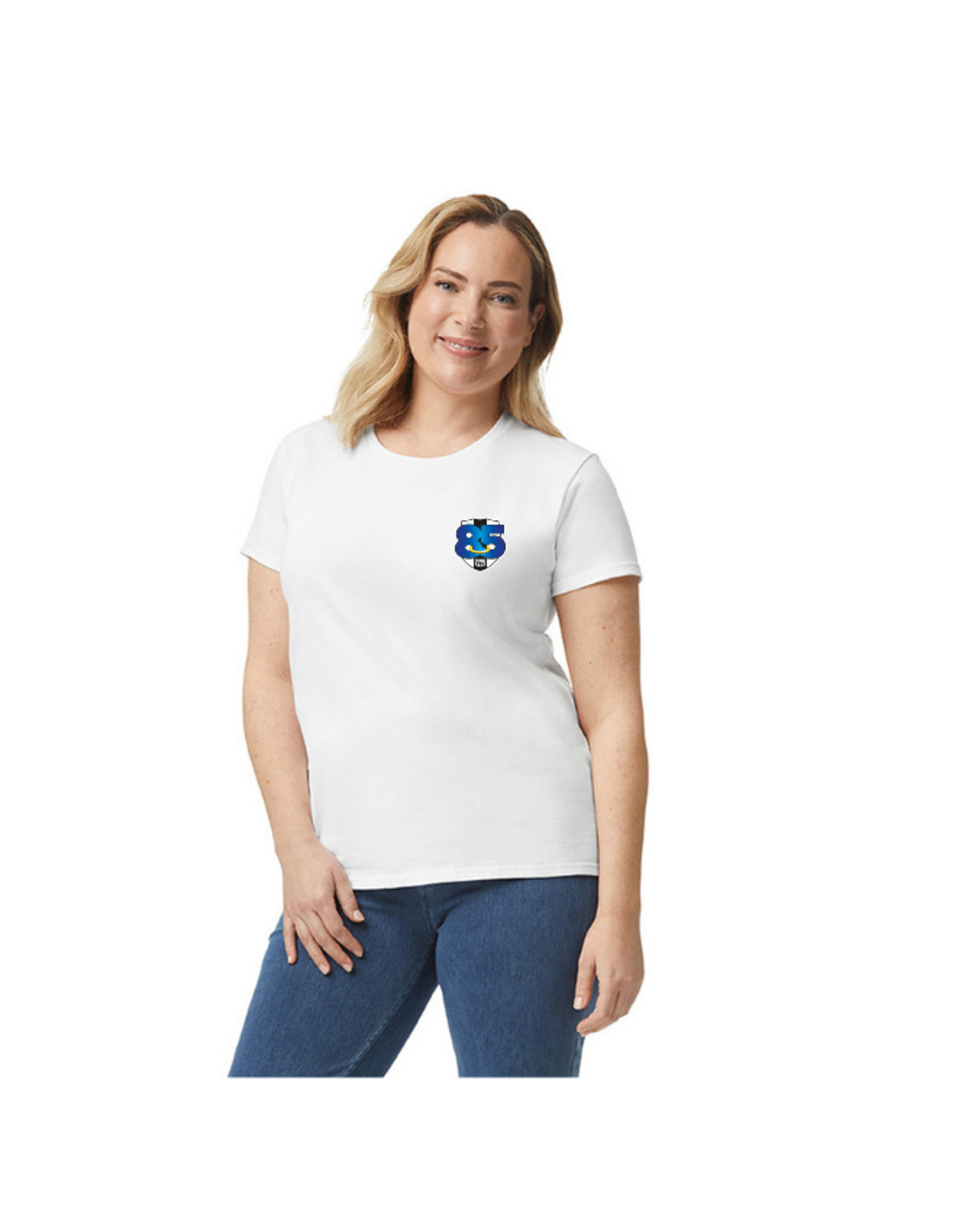Gildan RP85 JAAR JUBILEUM SHIRT DAMES WIT