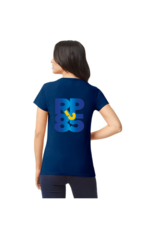 Gildan RP85 JAAR JUBILEUM SHIRT DAMES NAVY