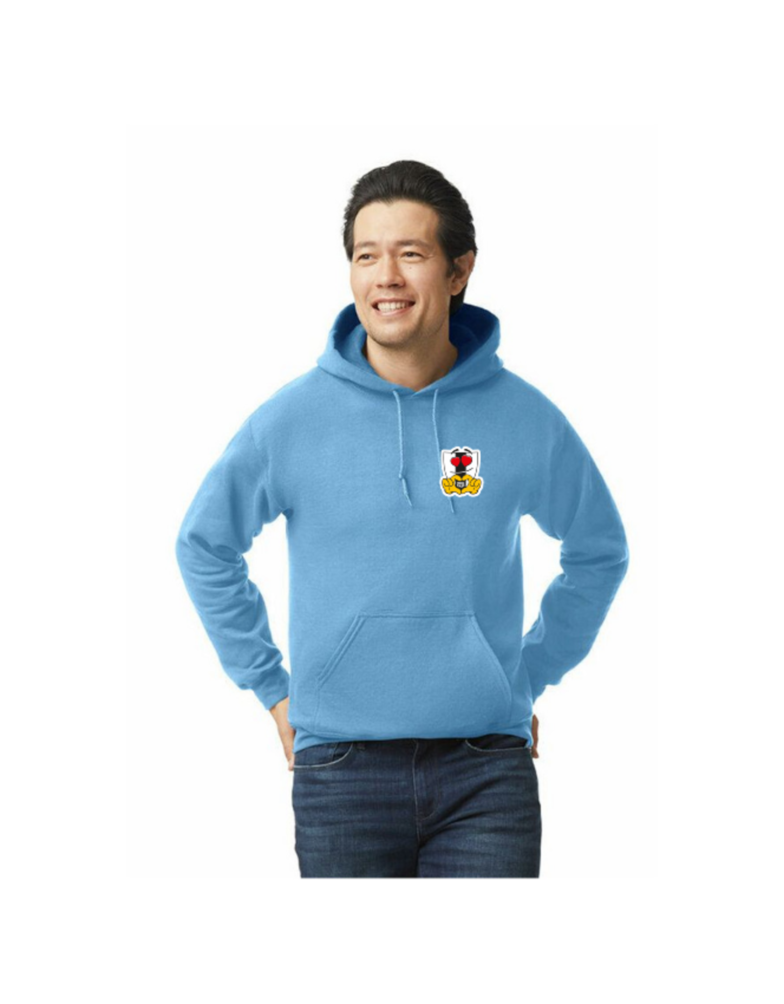 Gildan RP85 JAAR JUBILEUM SWEATER HOODED VOLWASSEN LICHT BLAUW