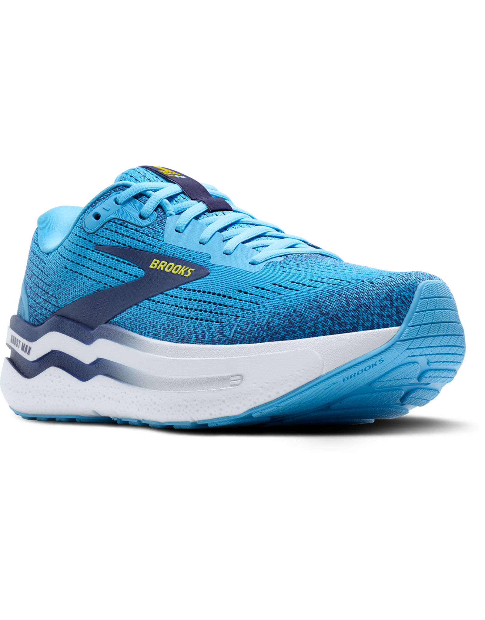 Brooks Ghost Max 2-Heren-Bonnie Blue/Blue Ribbon/Yellow
