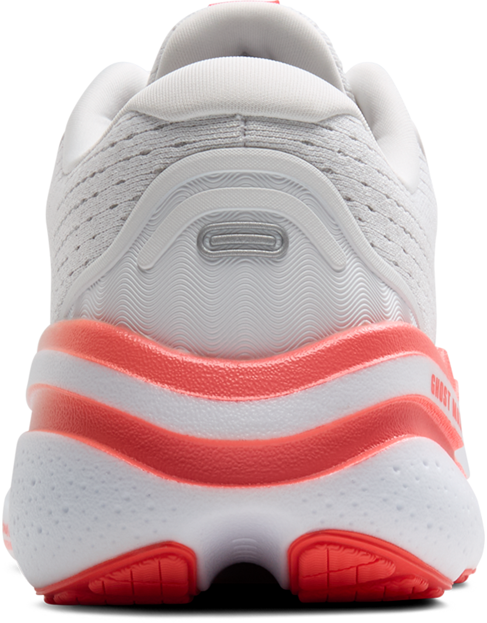 Brooks Ghost Max 2-Dames-White/Hot Coral