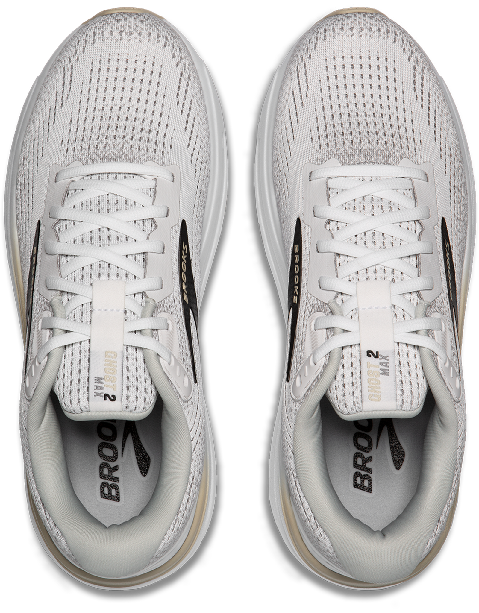Brooks Ghost Max 2-Heren-White/Pelican/Oyster