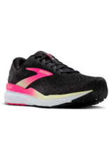 Brooks Ghost 16 (2A) Extra Smal-Dames-Black/Pink/Yellow