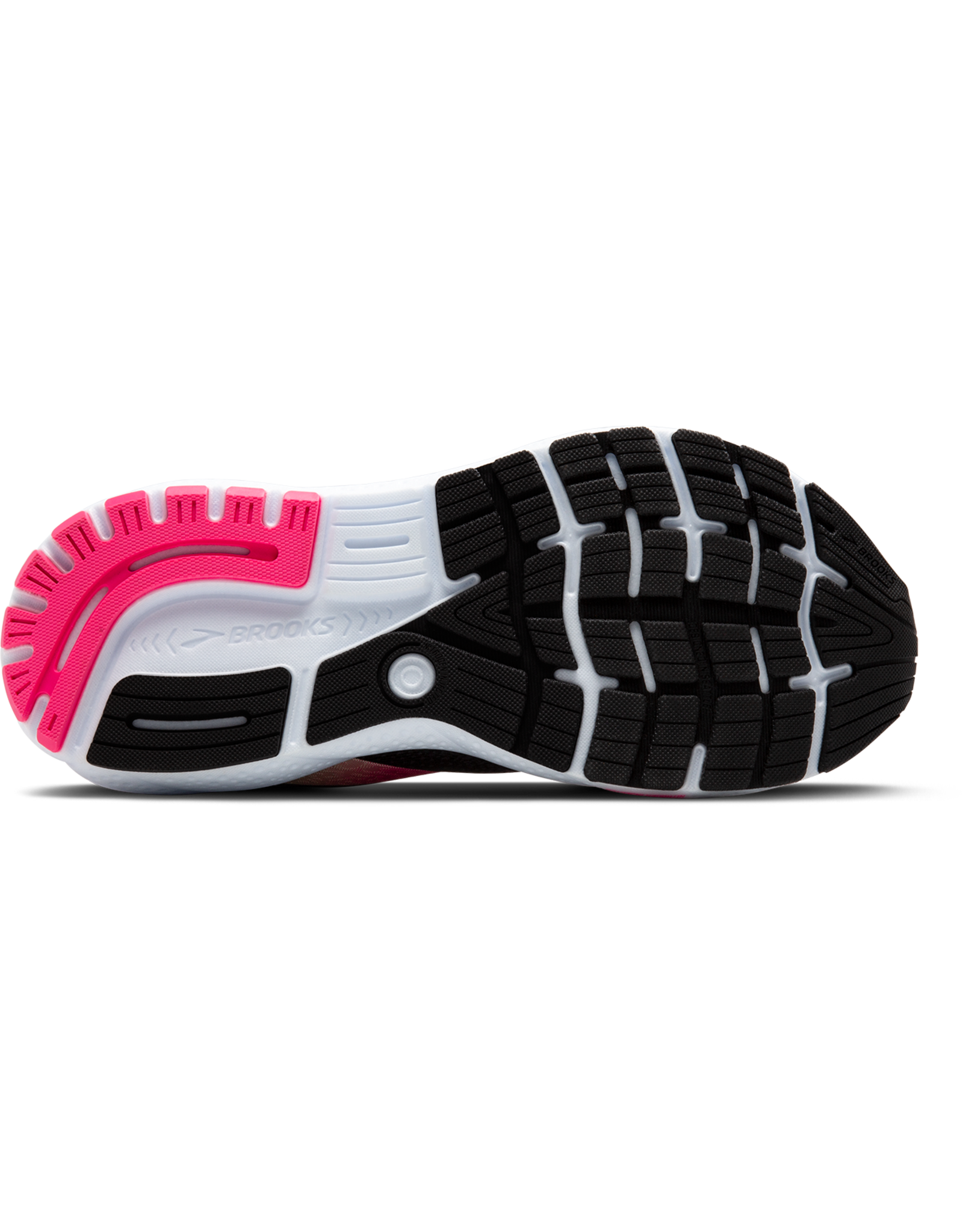 Brooks Ghost 16 (2A) Extra Smal-Dames-Black/Pink/Yellow