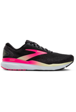 Brooks Ghost 16 (2A) Extra Smal-Dames-Black/Pink/Yellow