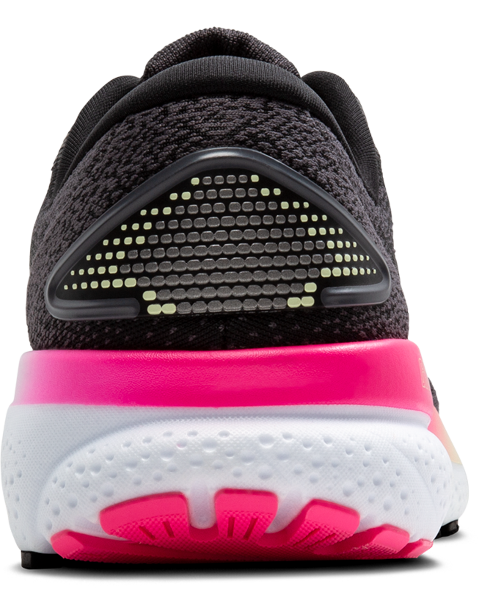 Brooks Ghost 16 (2A) Extra Smal-Dames-Black/Pink/Yellow