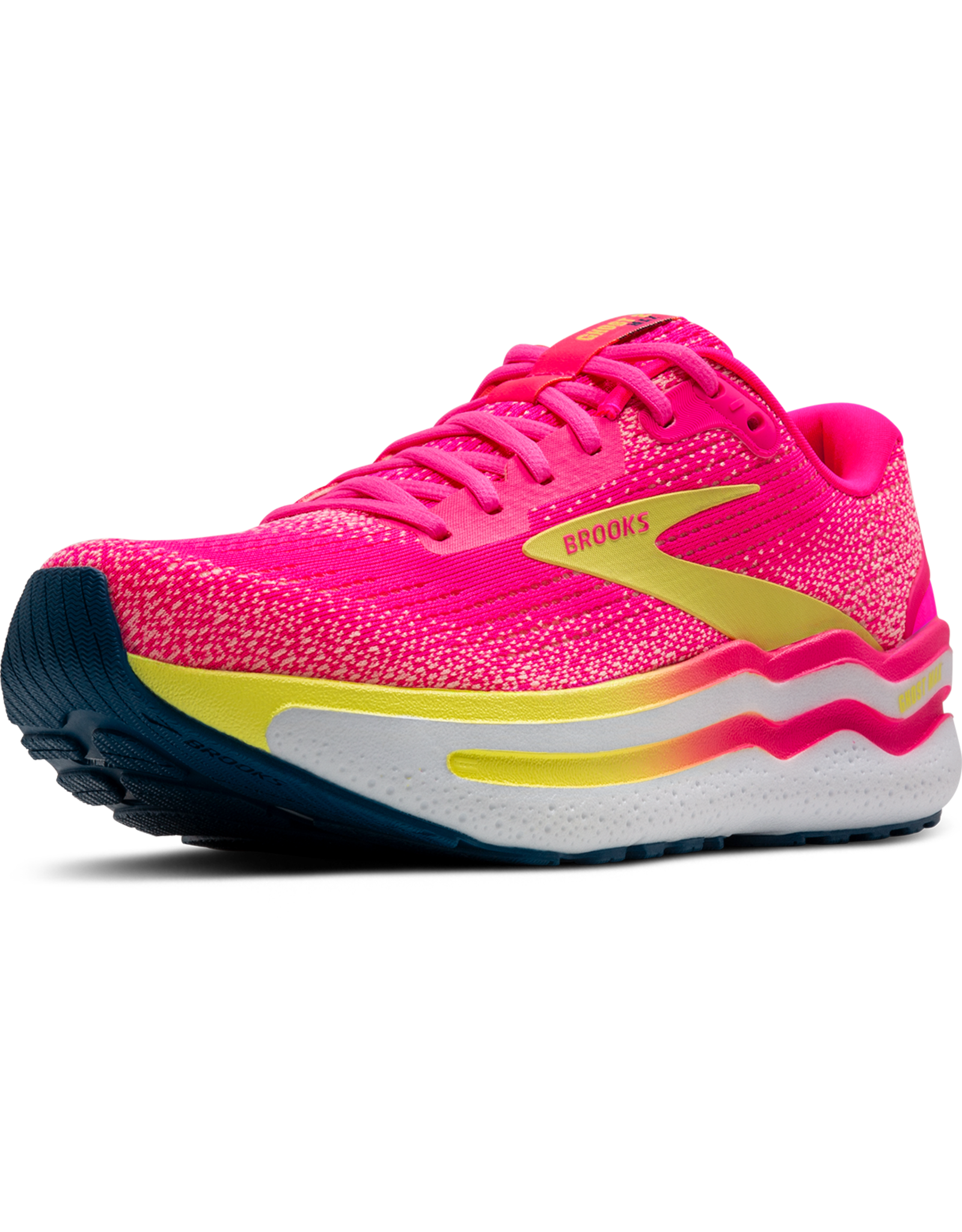 Brooks Ghost Max 2-Dames-Pink/Lemon Tonic/Pink