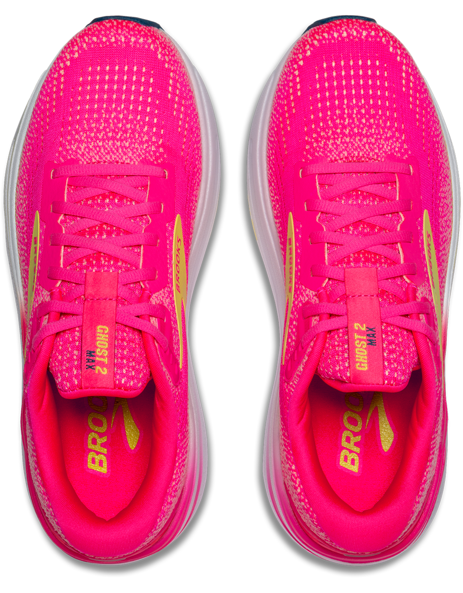 Brooks Ghost Max 2-Dames-Pink/Lemon Tonic/Pink
