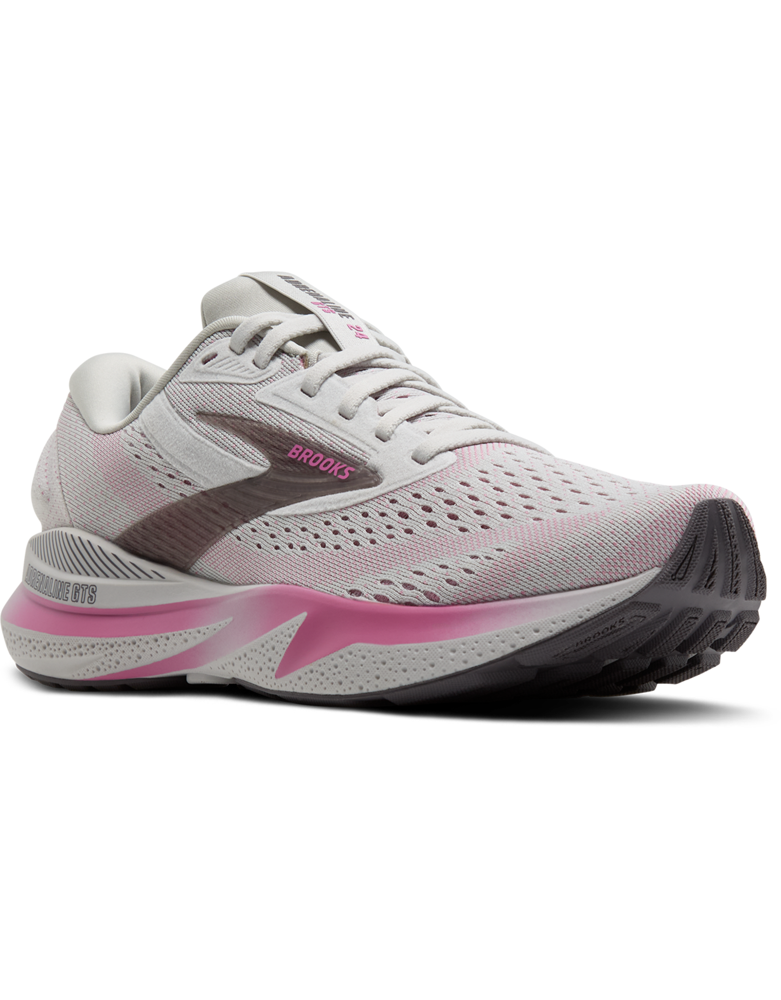 Brooks Adrenaline GTS 24-Dames-Oyster/Excalibur/Pink