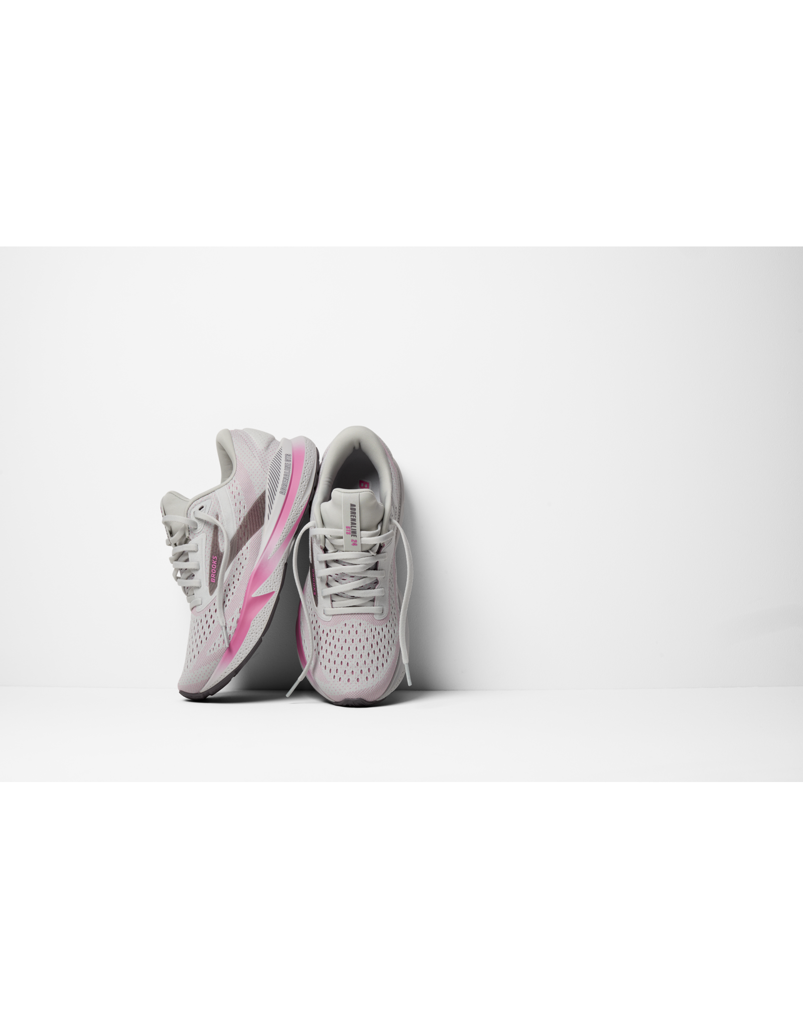 Brooks Adrenaline GTS 24-Dames-Oyster/Excalibur/Pink
