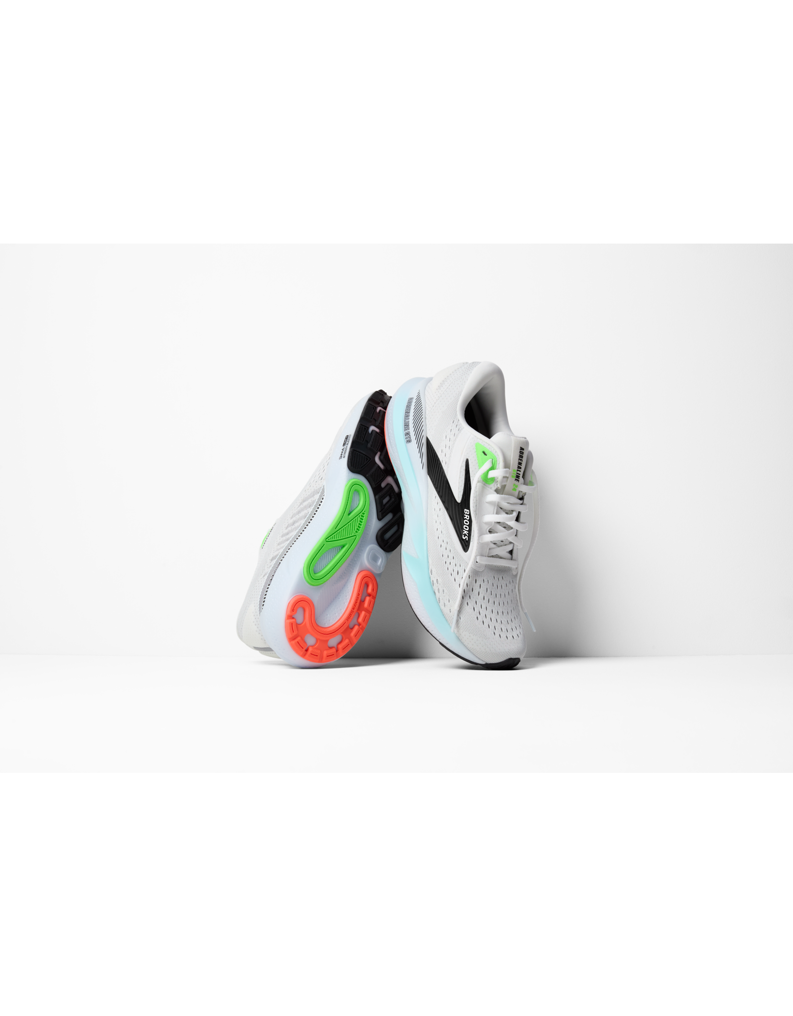 Brooks Adrenaline GTS 24-Heren-White/Gecko/Atomizer