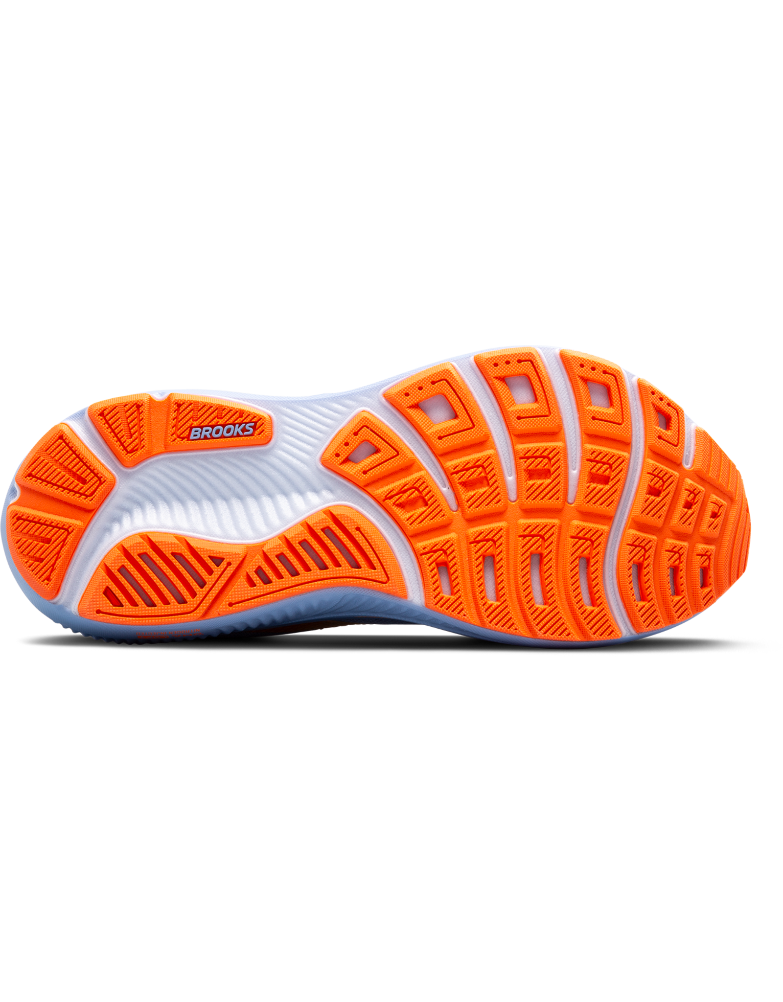 Brooks Ghost 17-Dames-Blue Heron/White/Orange
