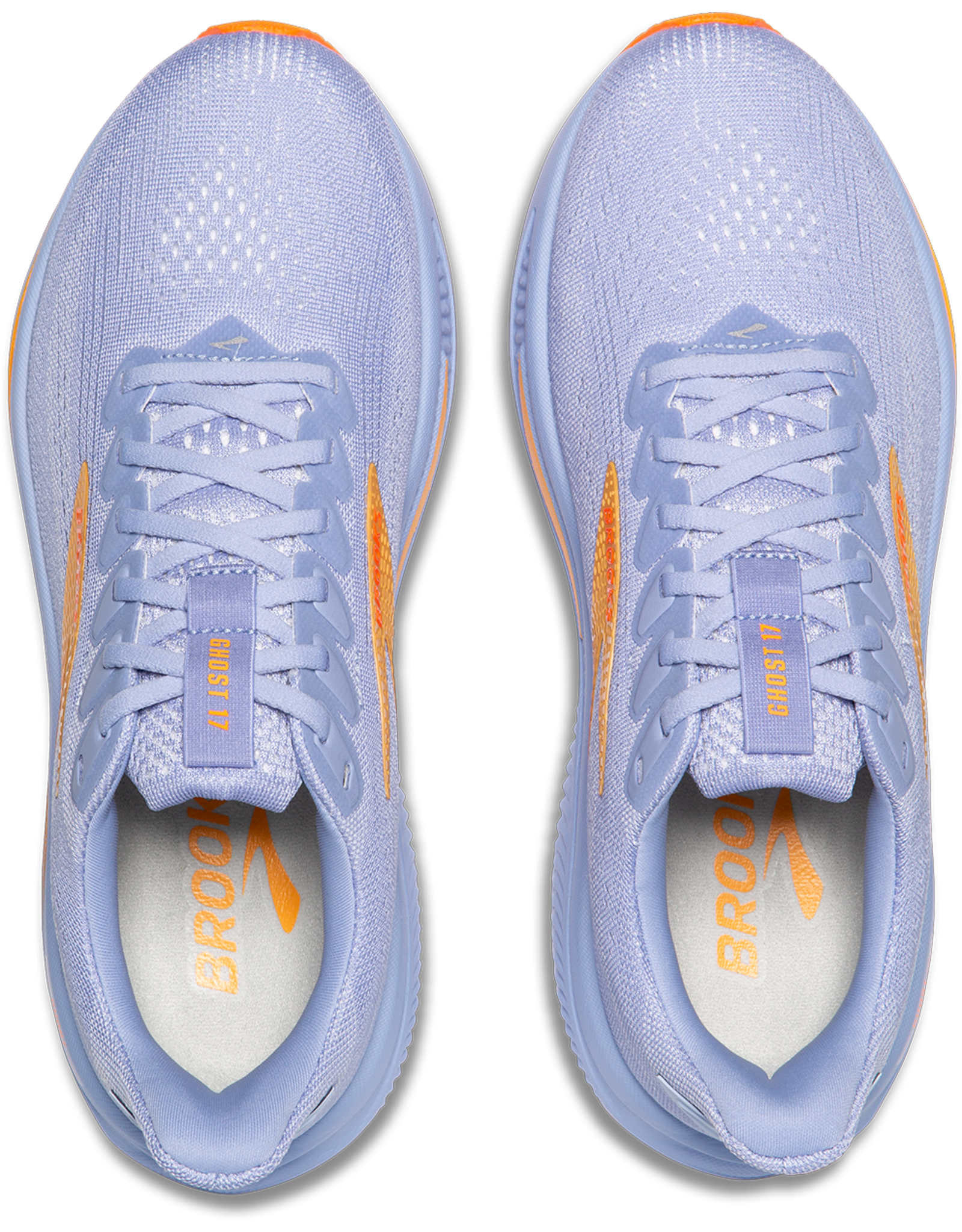 Brooks Ghost 17-Dames-Blue Heron/White/Orange