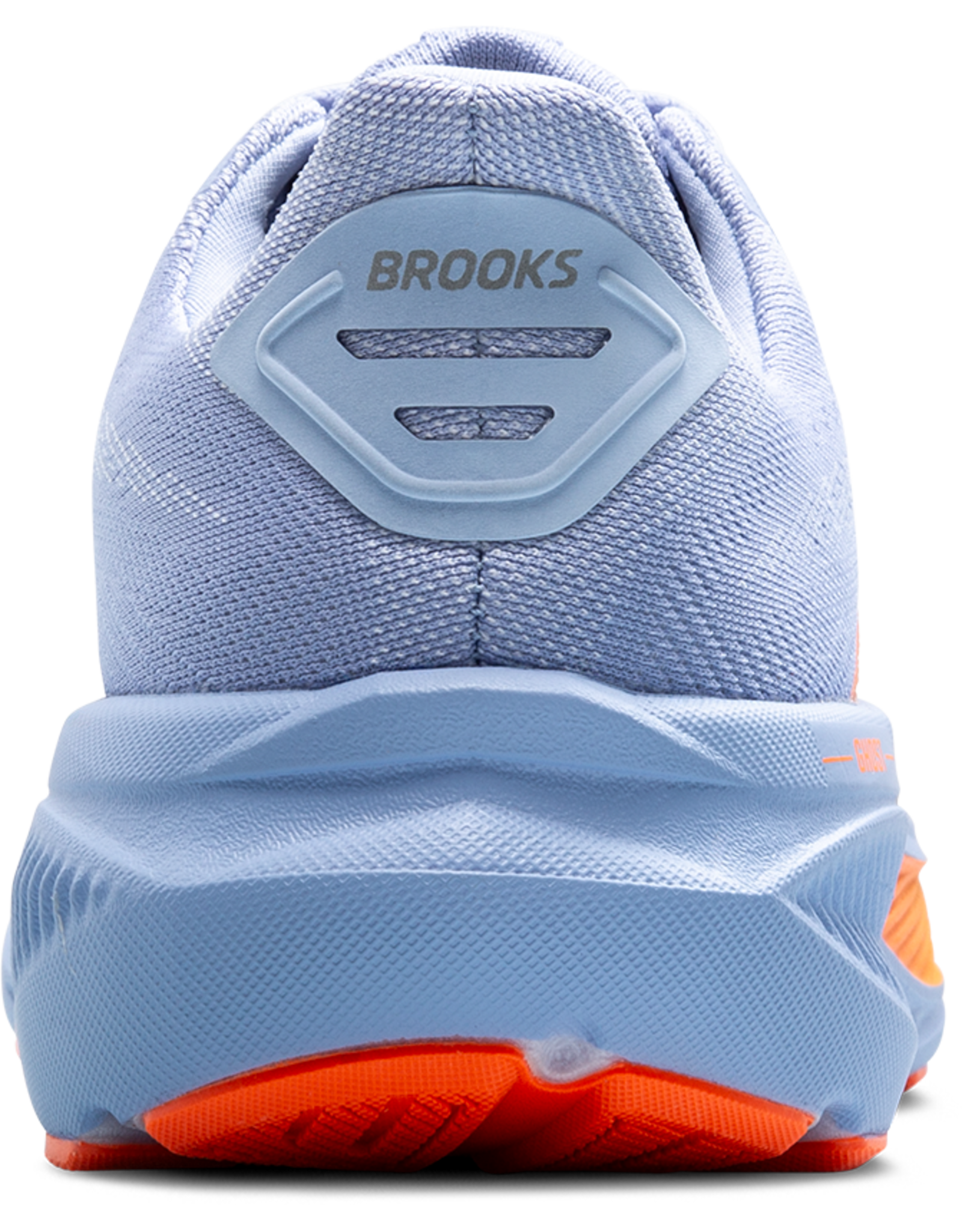 Brooks Ghost 17-Dames-Blue Heron/White/Orange