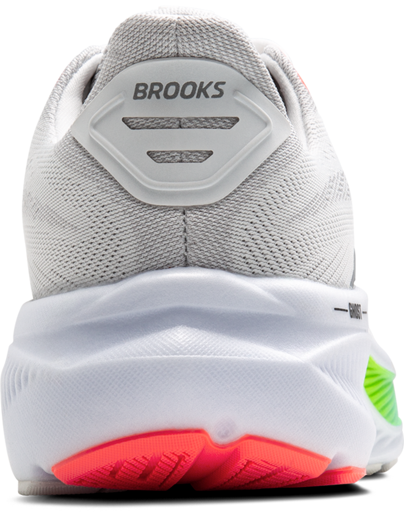 Brooks Ghost 17-Heren-White/Pink Clay/Gecko