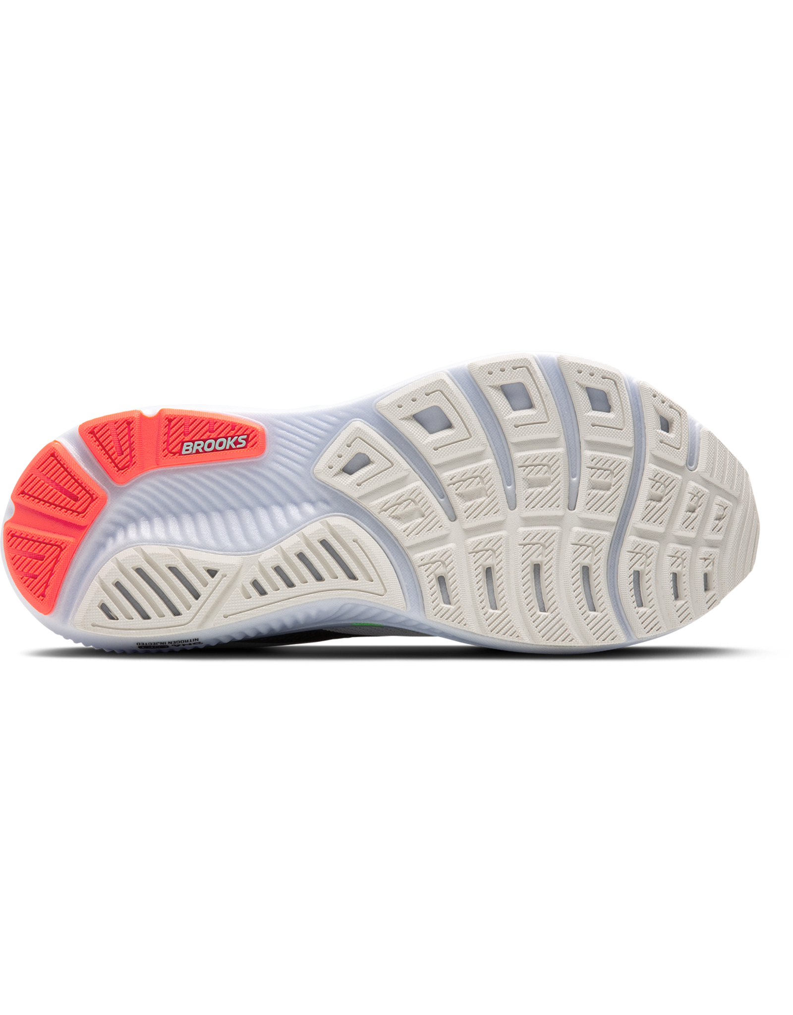 Brooks Ghost 17-Heren-White/Pink Clay/Gecko