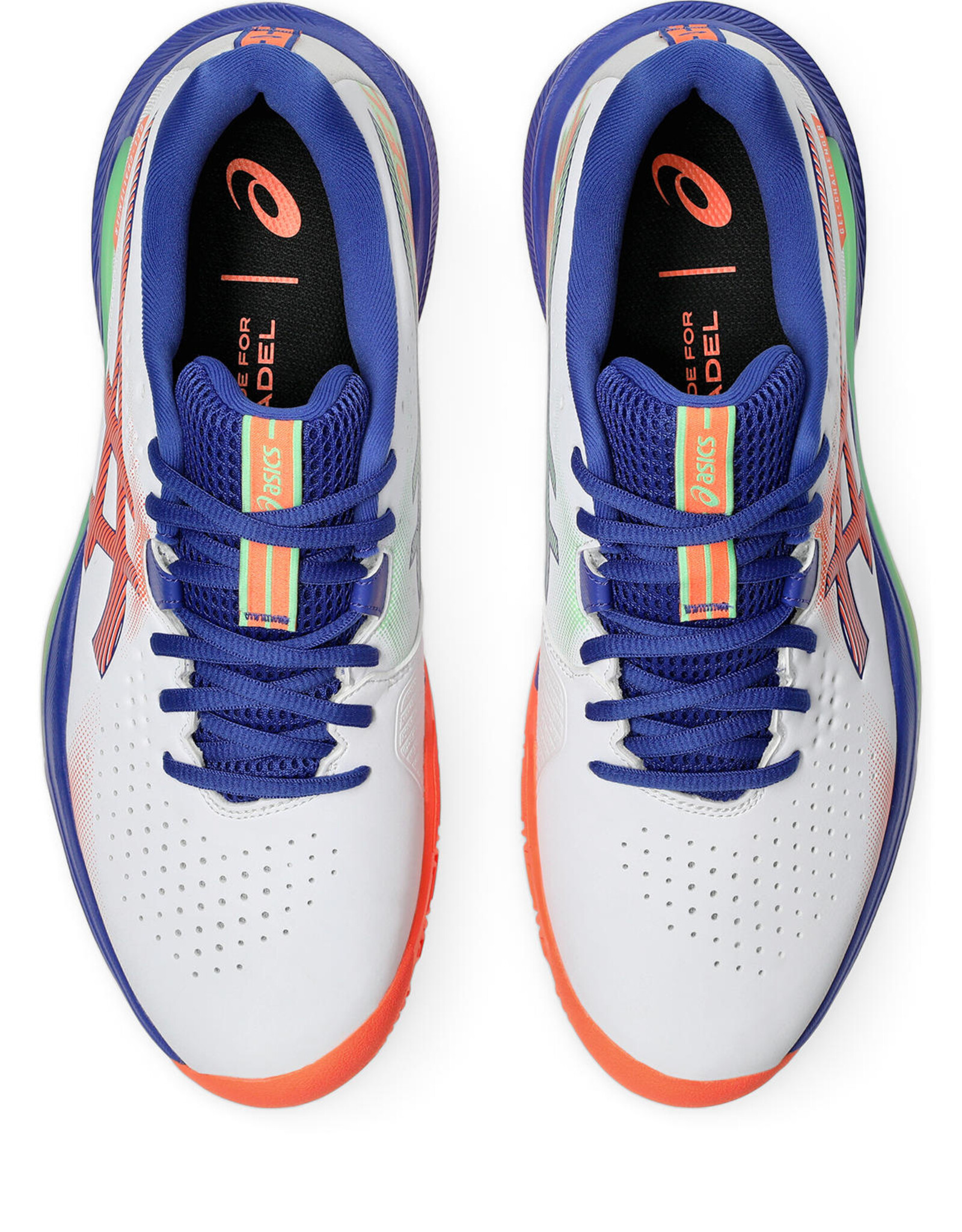 Asics GEL-CHALLENGER 15 PADEL-Heren-WHITE/VIVID CORAL