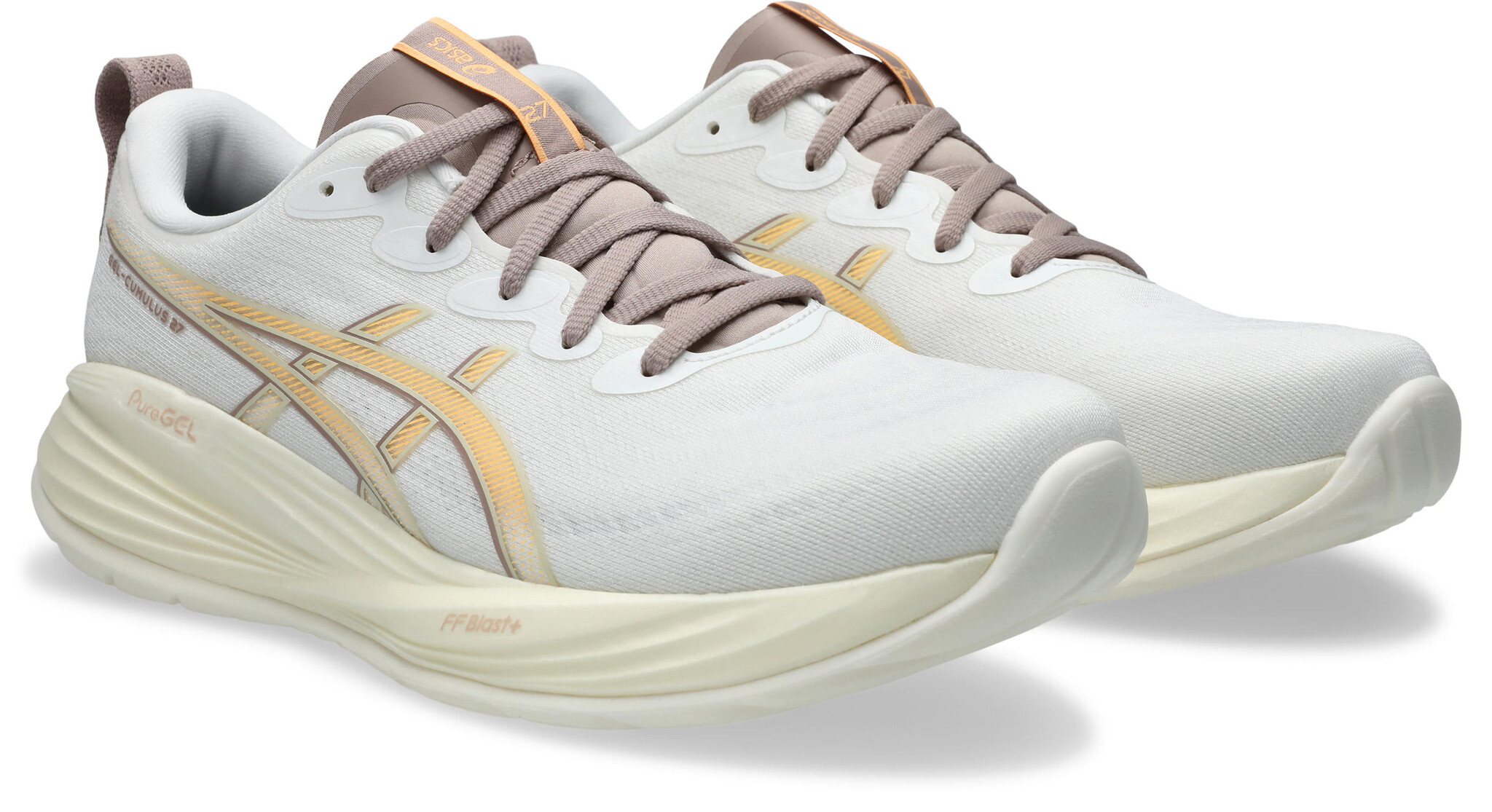 Asics GEL-CUMULUS 27-Heren-WHITE/FAWN Maltha Sport