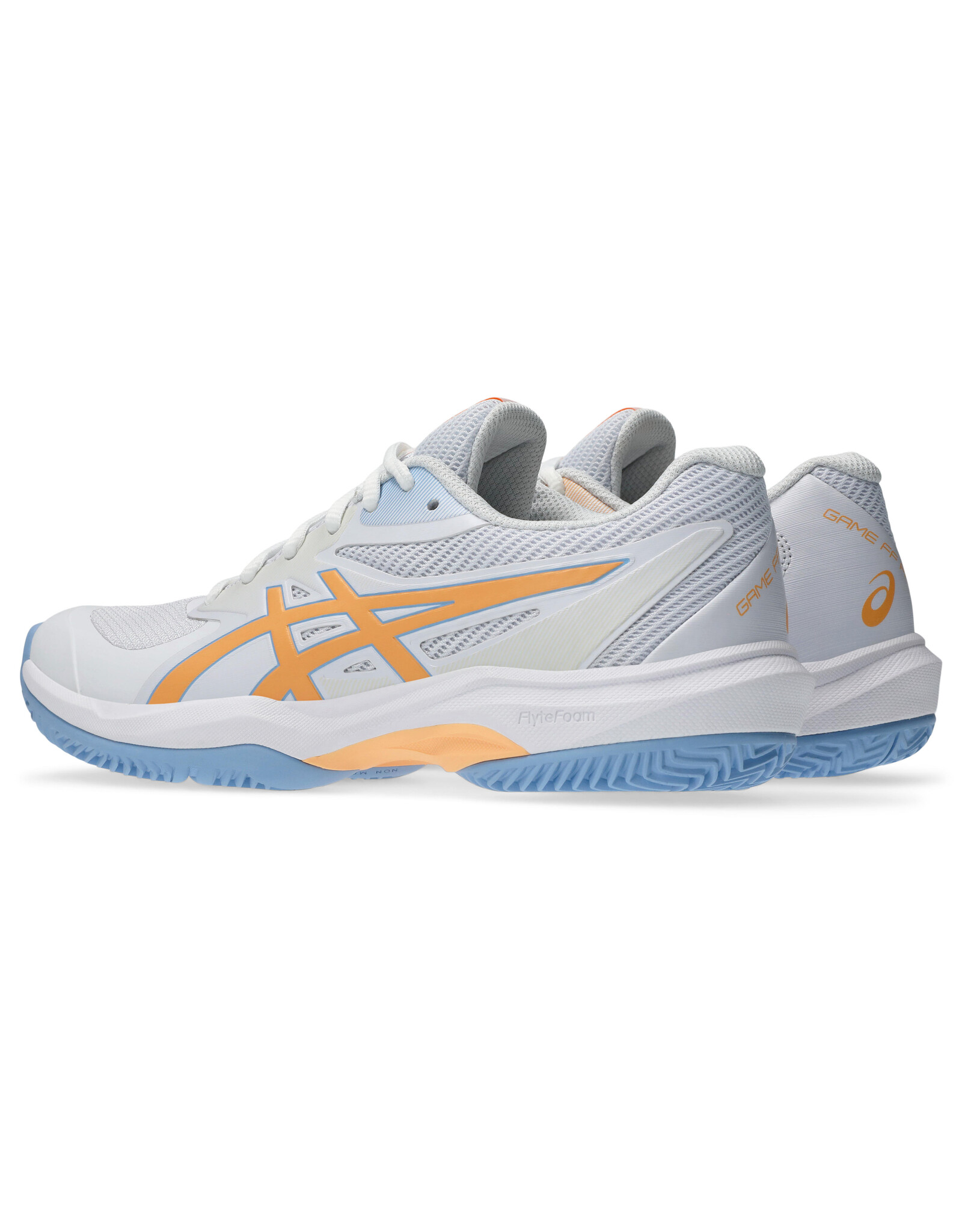 Asics GAME FF PADEL-Dames-WHITE/ORANGE GLOW