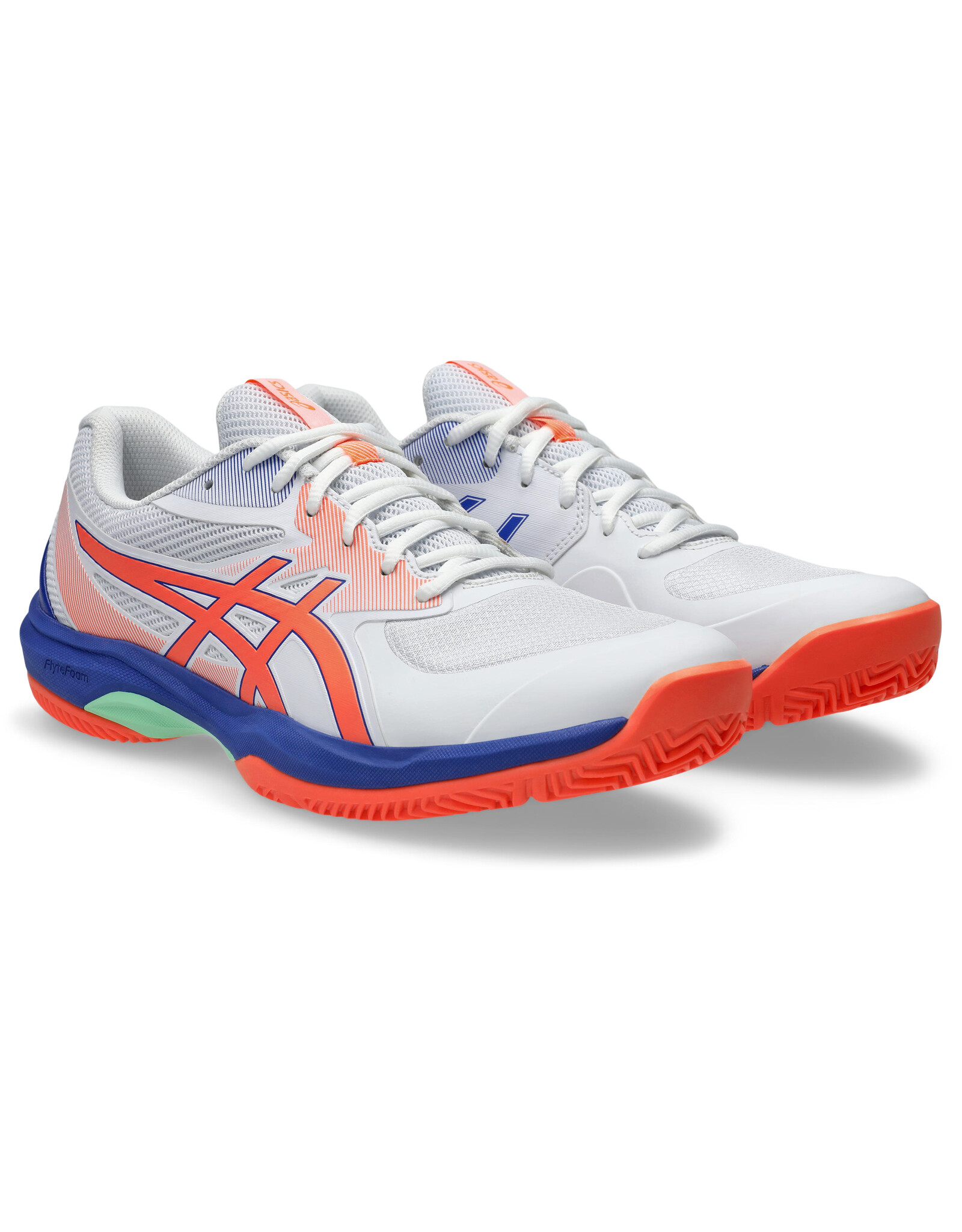 Asics GAME FF PADEL-Heren-WHITE/VIVID CORAL