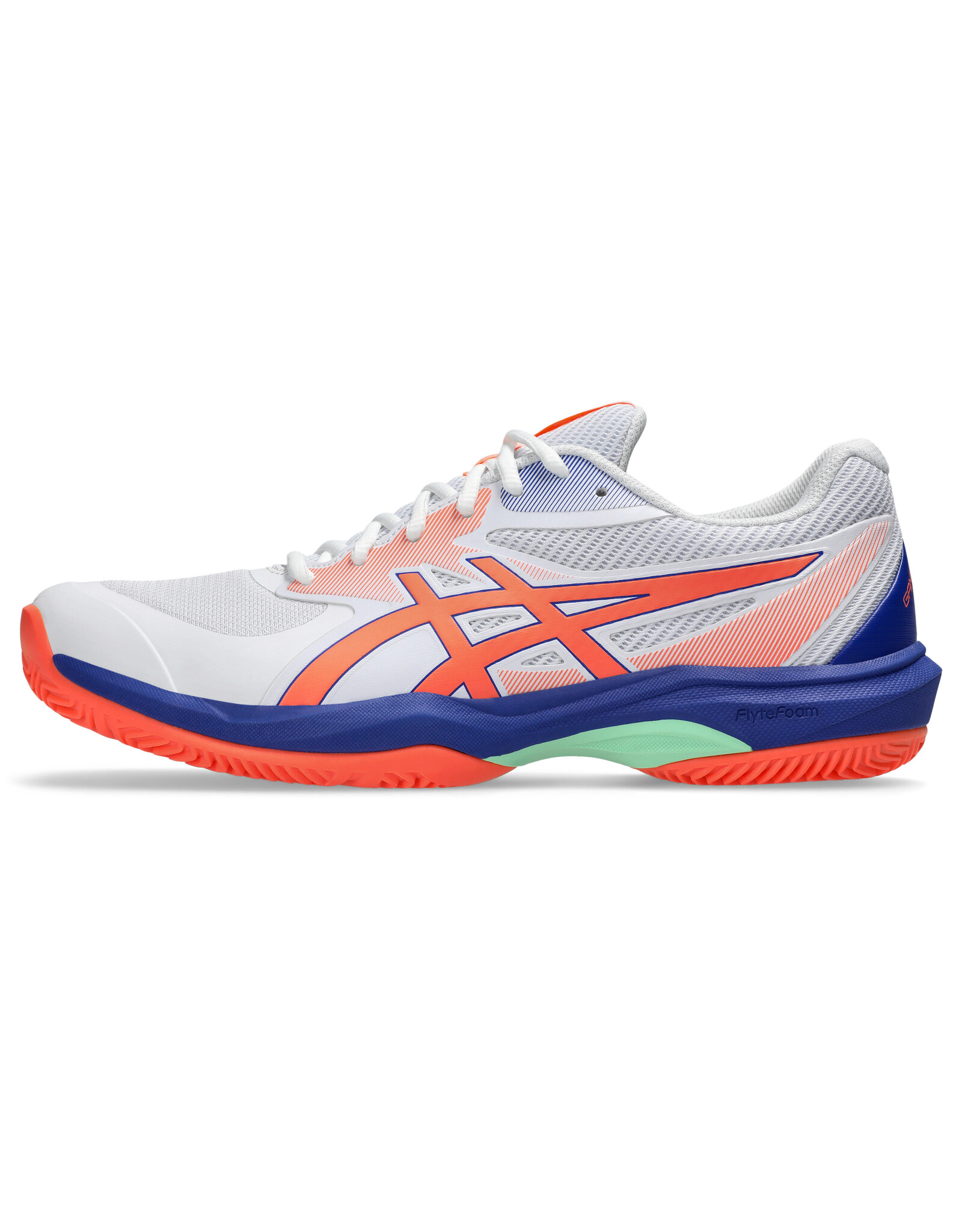 Asics GAME FF PADEL-Heren-WHITE/VIVID CORAL