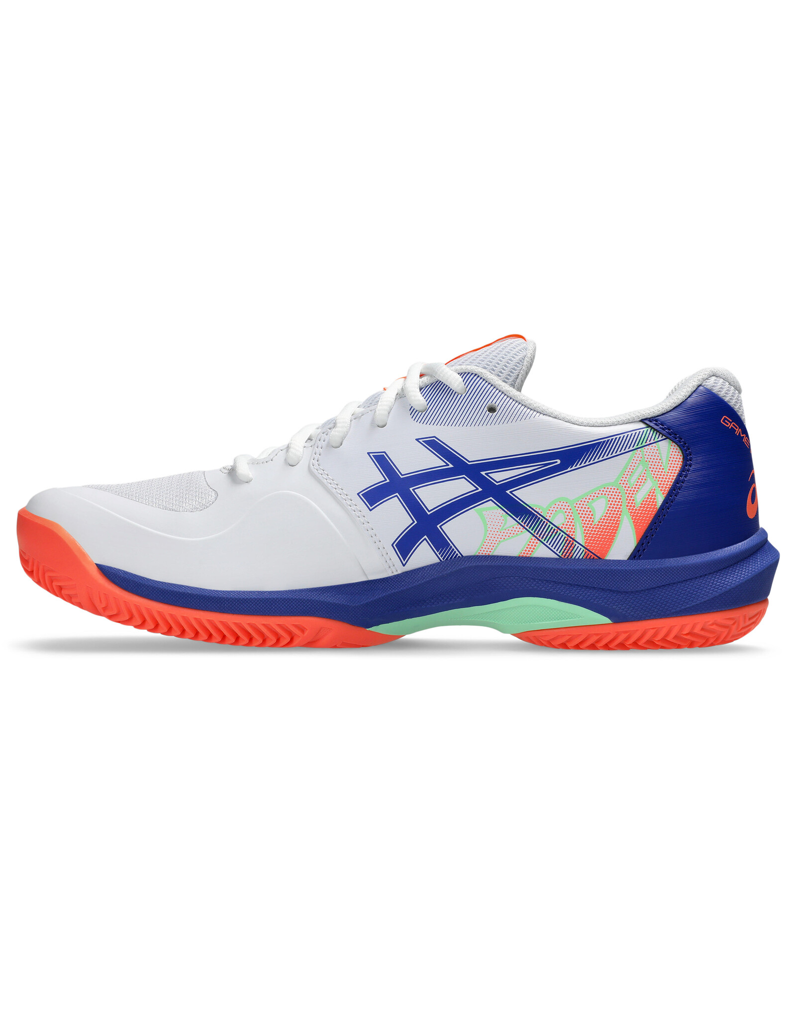 Asics GAME FF PADEL-Heren-WHITE/VIVID CORAL