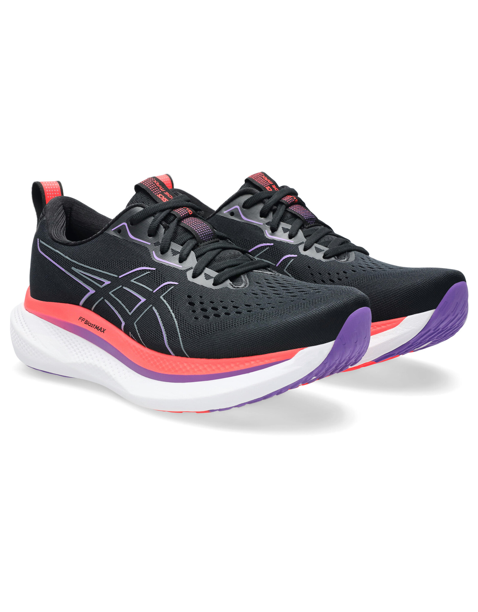 Asics GLIDERIDE MAX-Heren-BLACK/FLASH RED