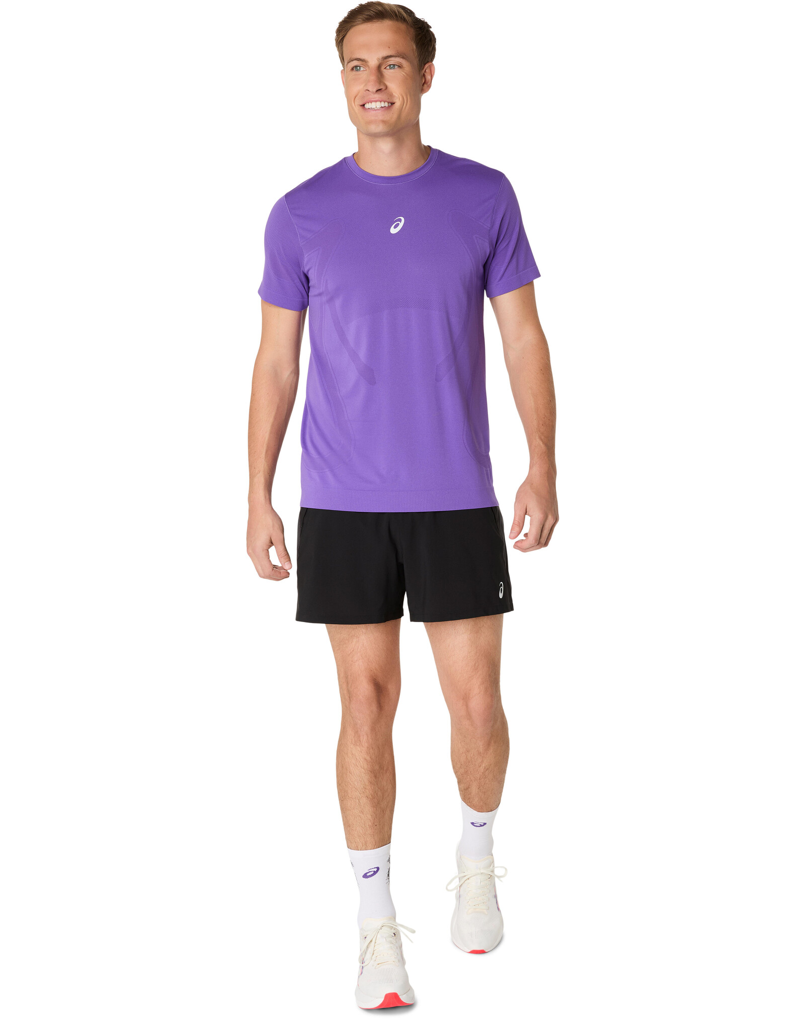 Asics ROAD SEAMLESS SS TOP-Heren-EDO PURPLE