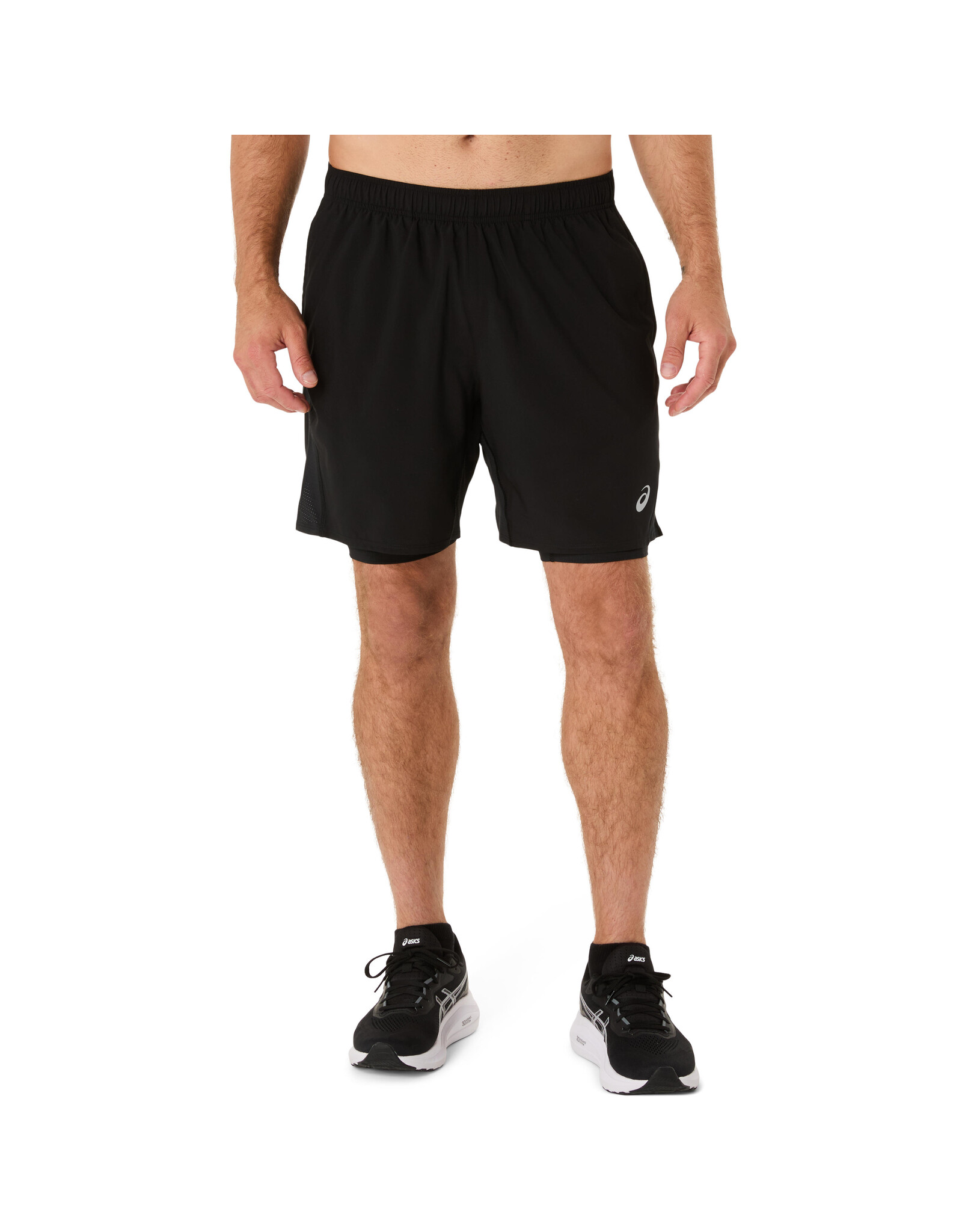 Asics ASICS CORE 2-N-1 7IN SHORT-Heren-PERFORMANCE BLACK/PERFORMANCE BLACK