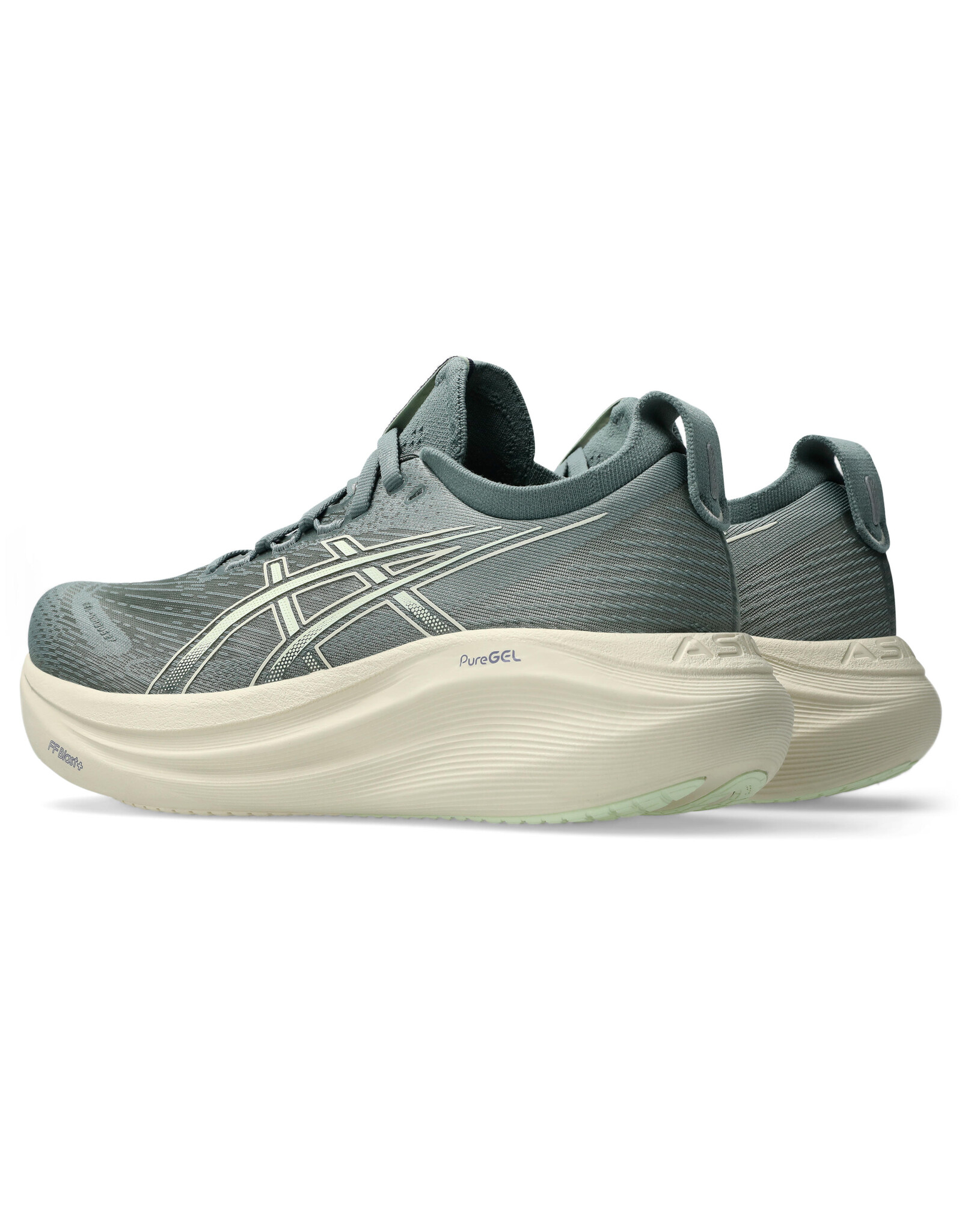 Asics GEL-NIMBUS 27-Dames-MONUMENT BLUE/WHISPER GREEN
