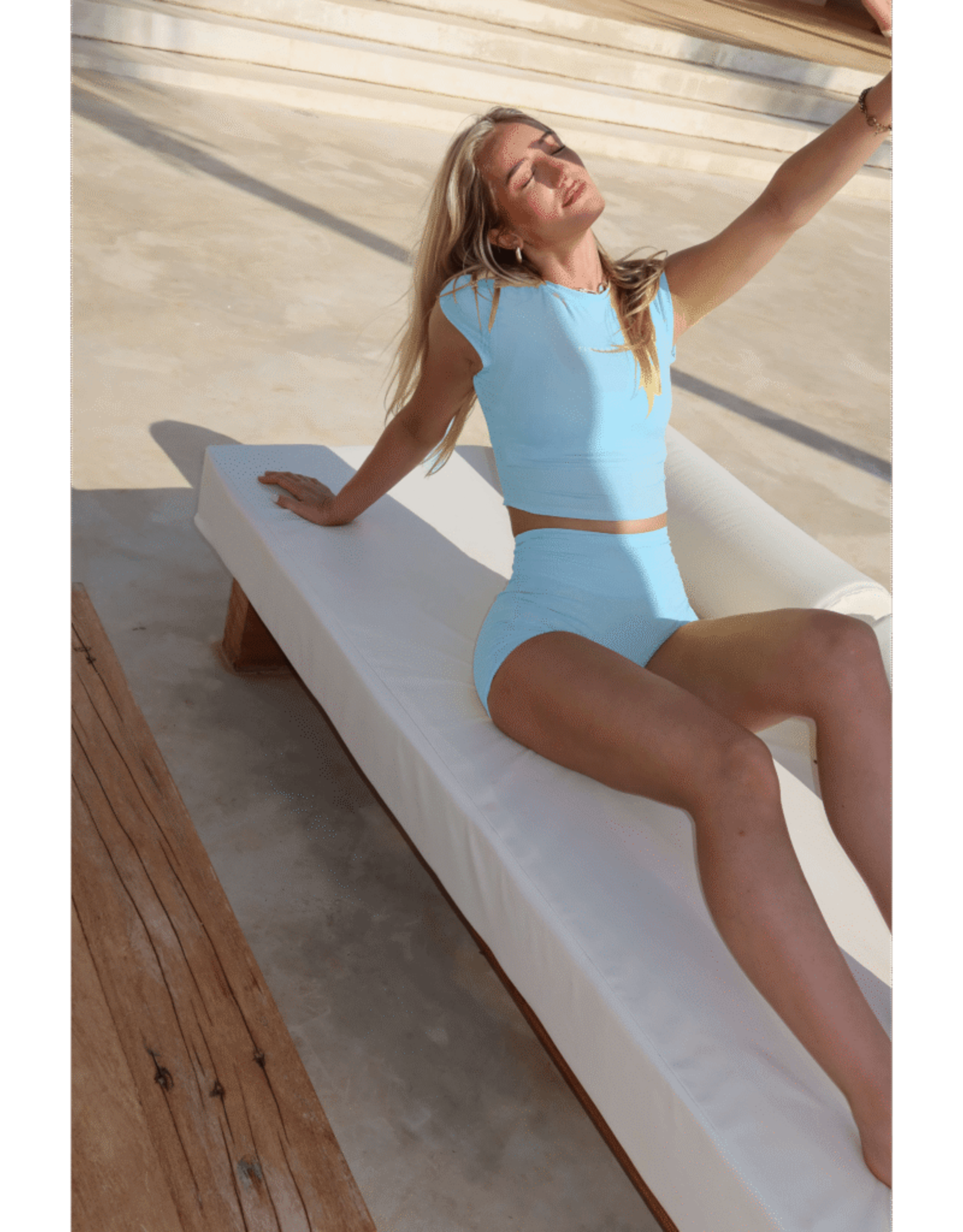 Fittastic Shorts-Wavy blue