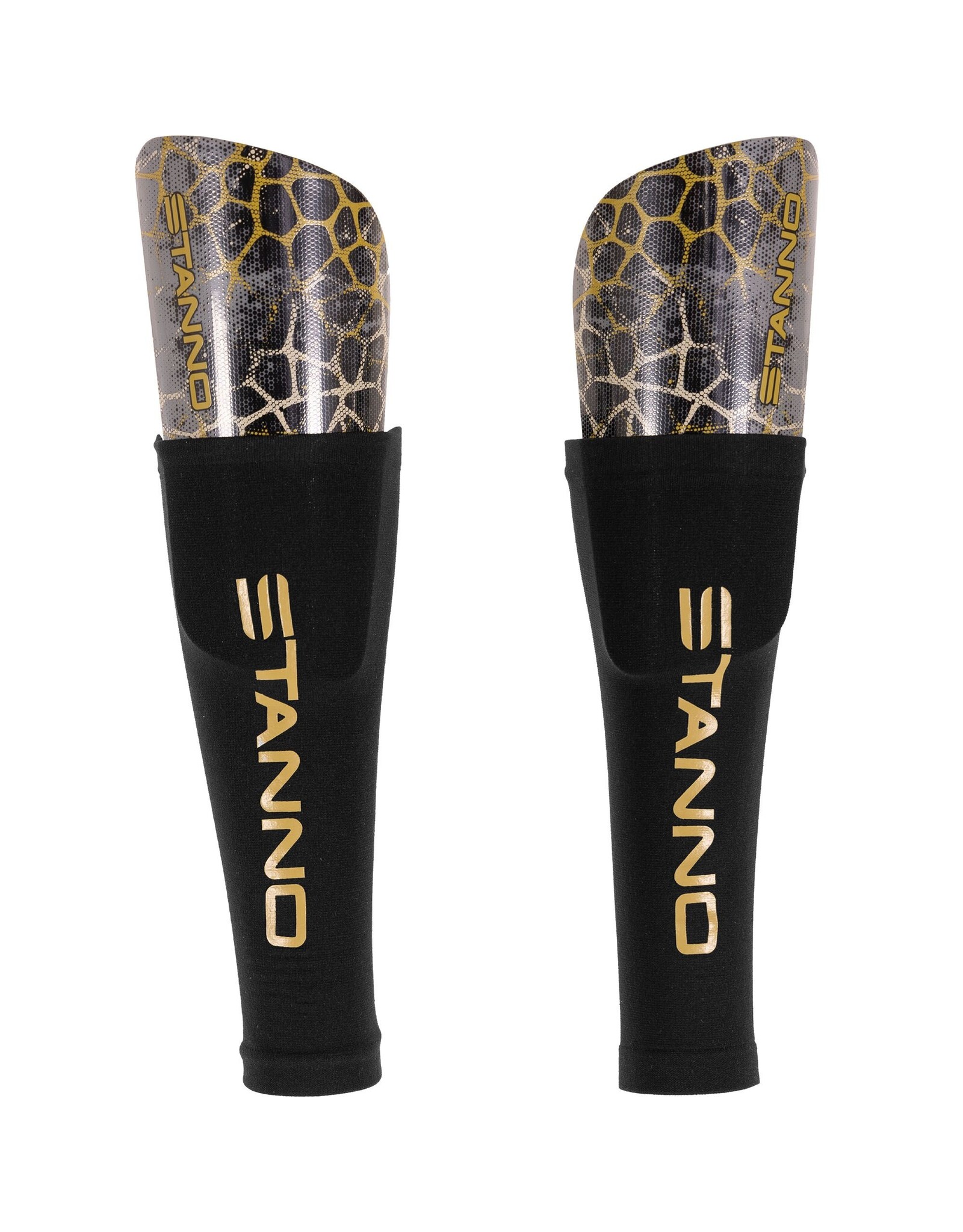 Stanno Dome Shin Guards-Grey-Gold