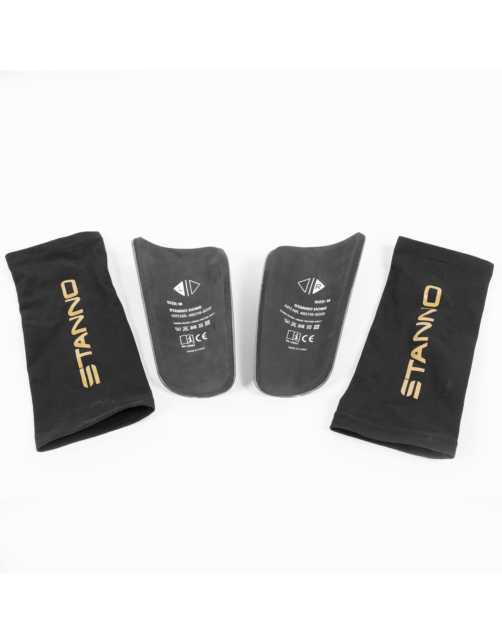 Stanno Dome Shin Guards-Grey-Gold
